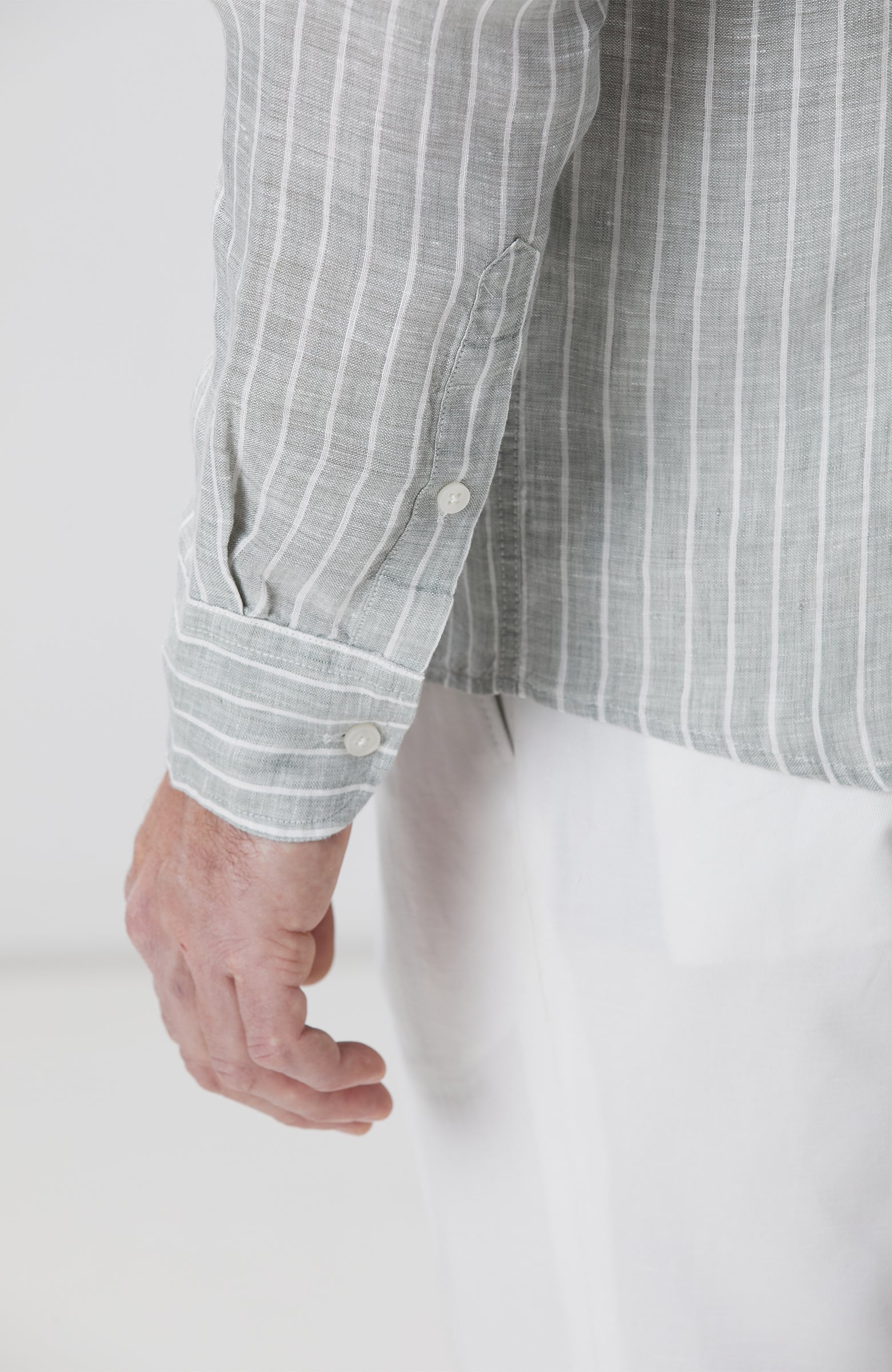 MEN'S Light Green Linen Shirt
