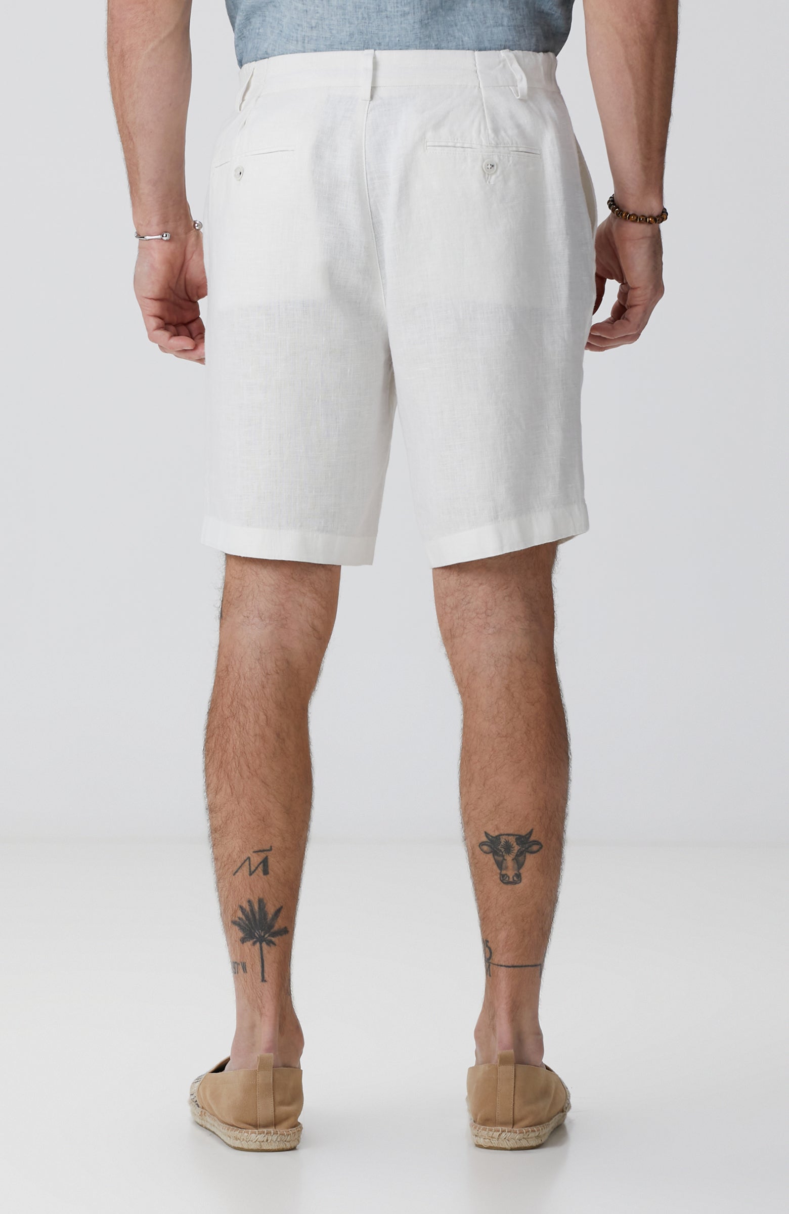 MEN'S Off-White Linen Shorts
