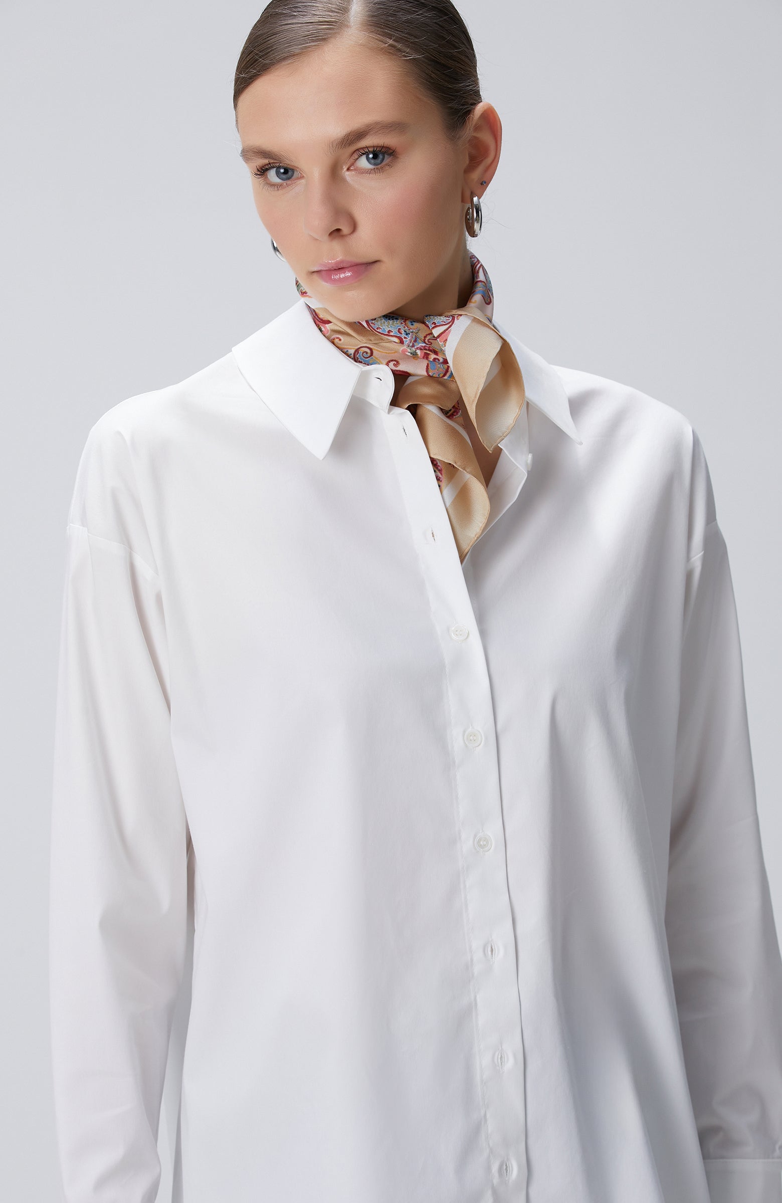 WOMEN'S Colorful Patterned Women's Twill Silk Scarf