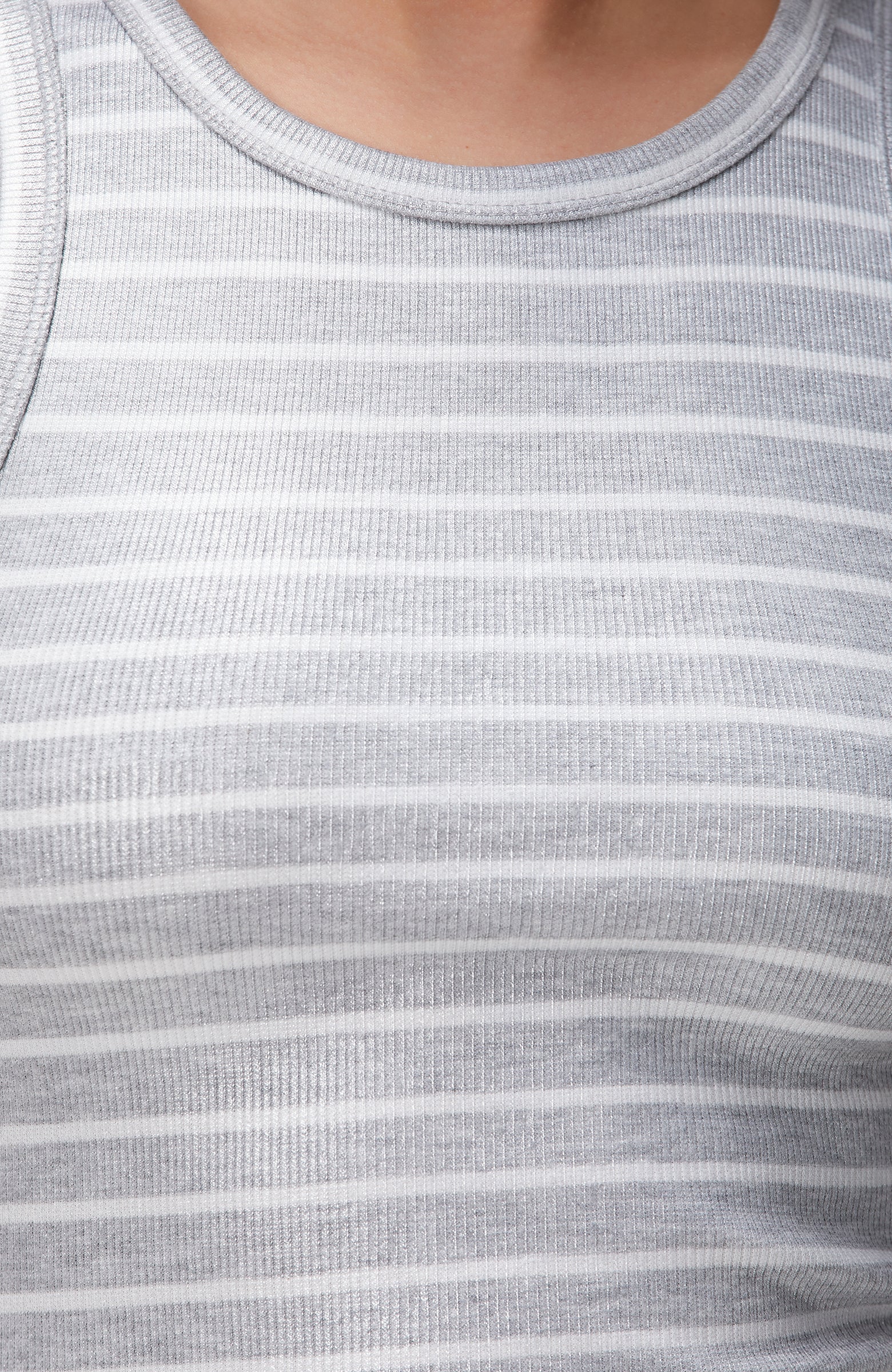 WOMEN'S Gray Striped Tank Top