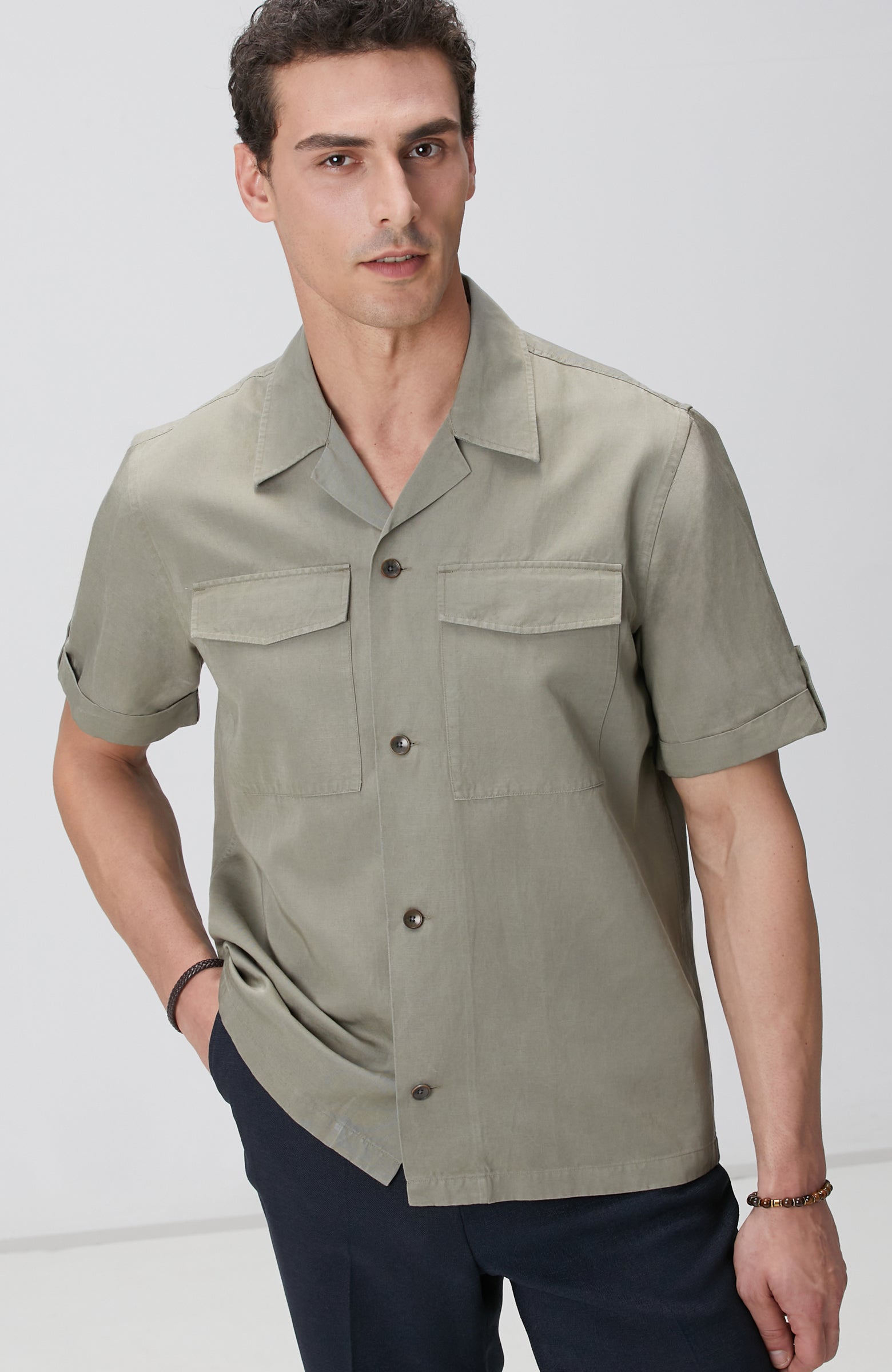 MEN'S Linen Blend Shirt