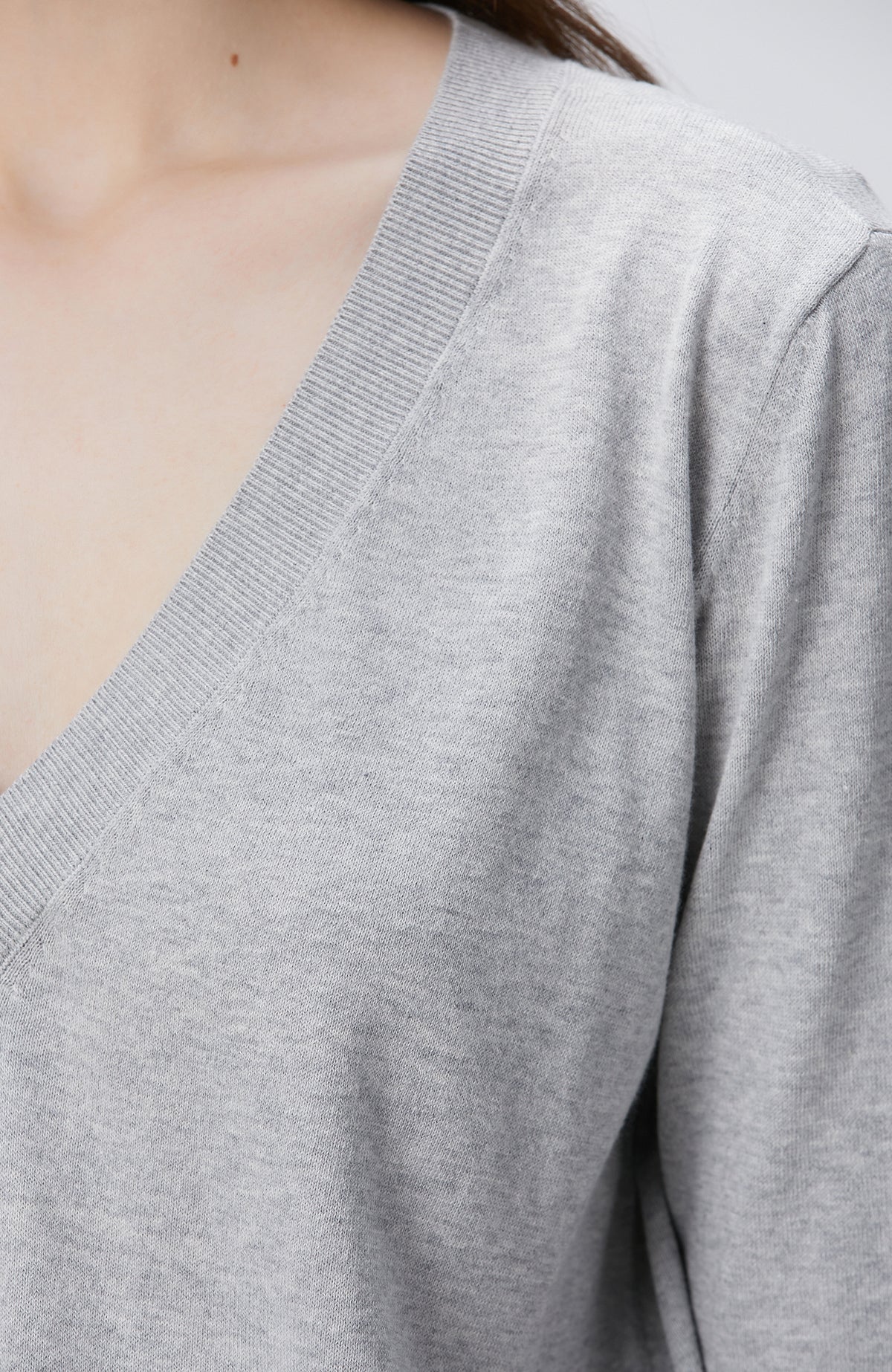 WOMEN'S Grey Melange Sweater