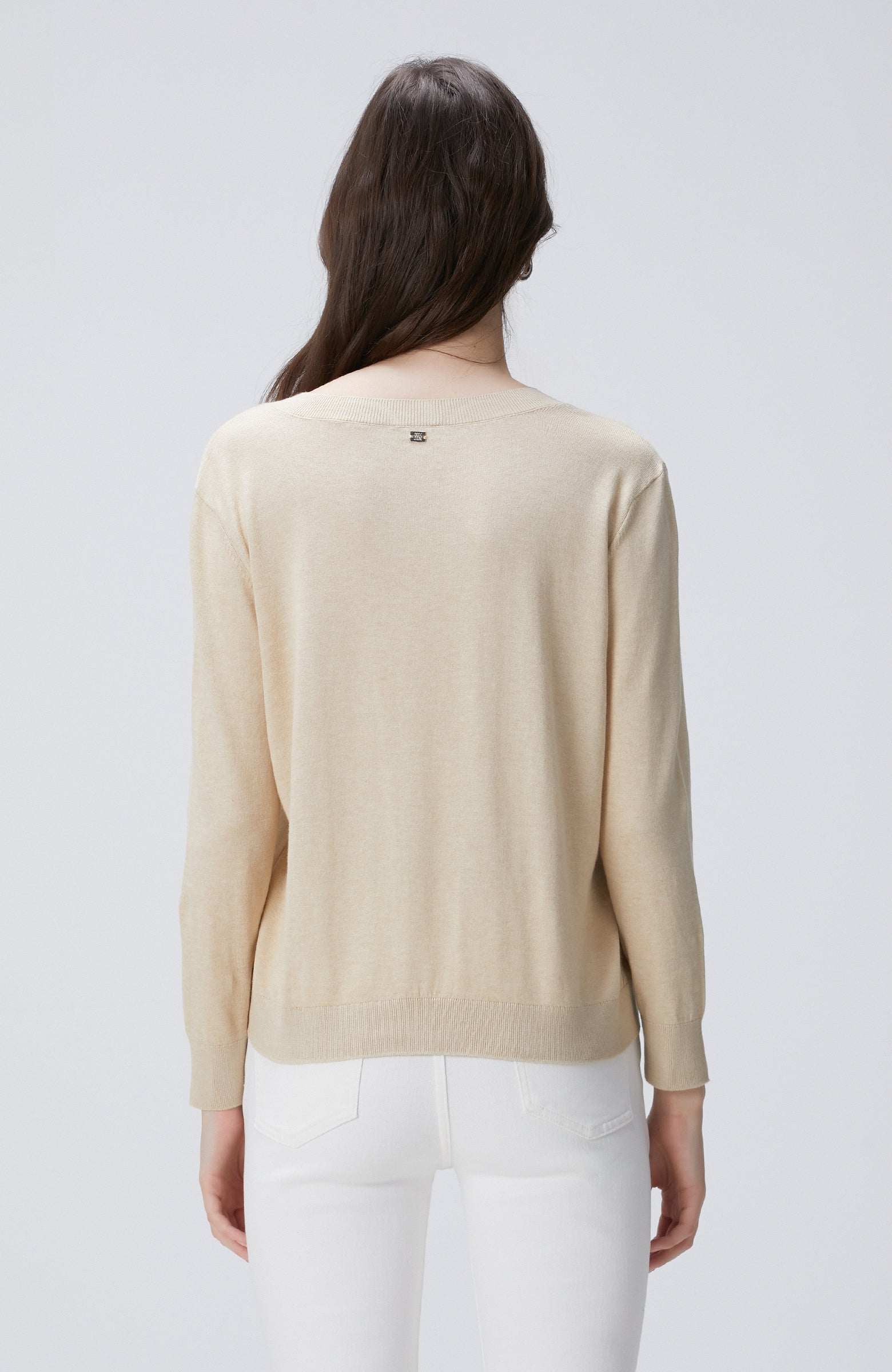 WOMEN'S Beige Melange Sweater