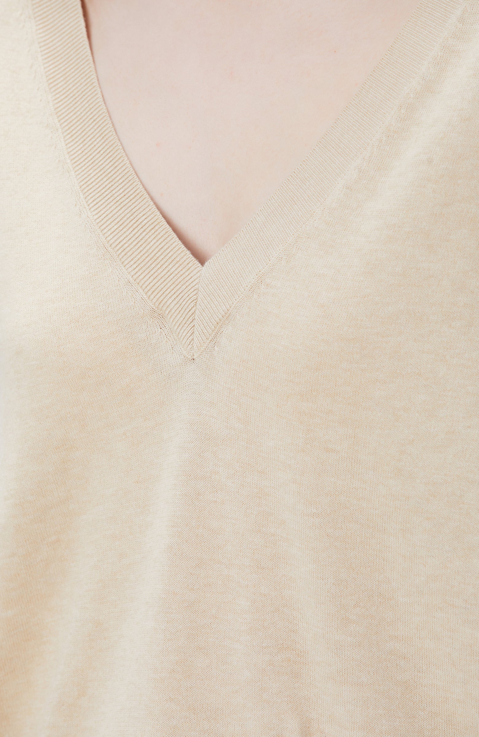 WOMEN'S Beige Melange Sweater