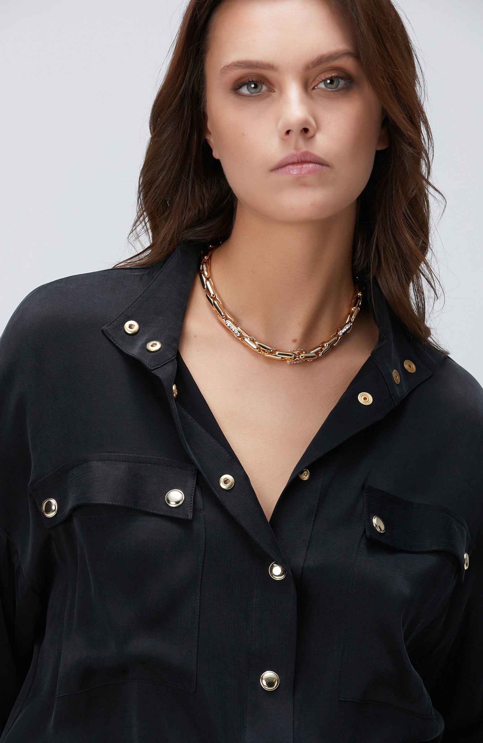 WOMEN'S Black Cupro Shirt