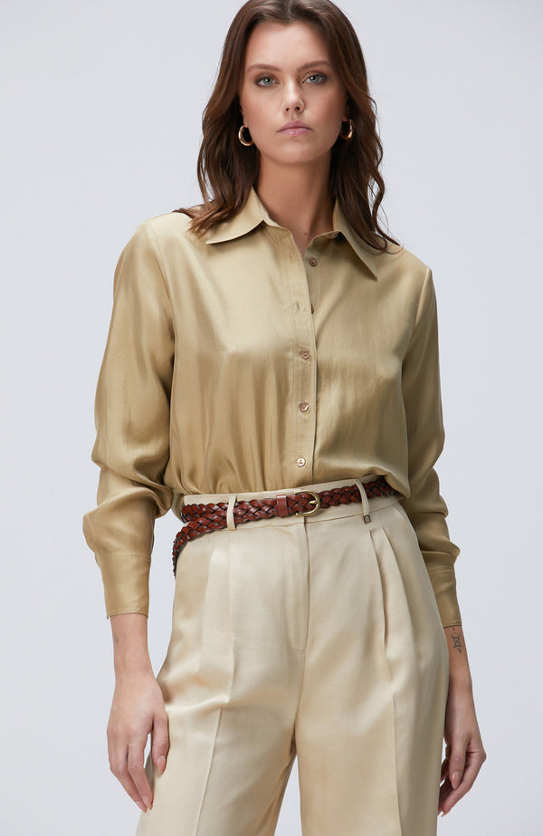 WOMEN'S Limited Light Khaki Silk Shirt