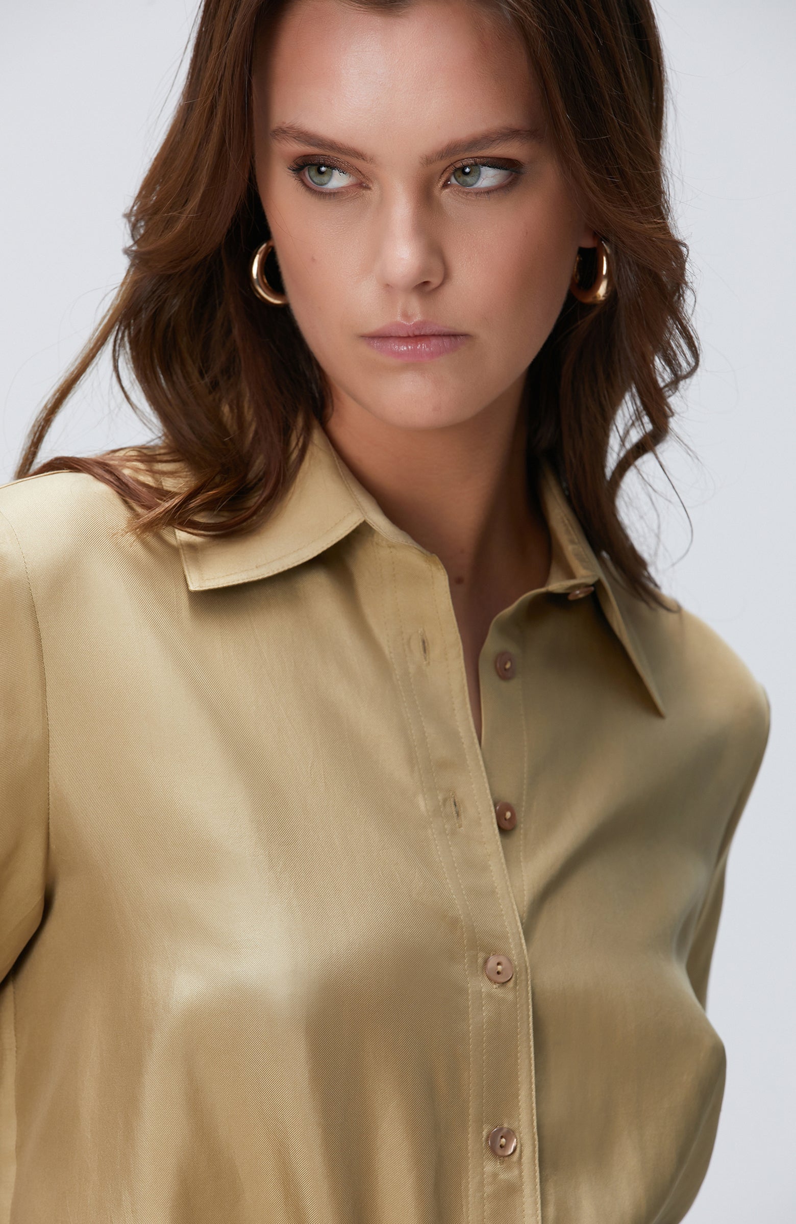 WOMEN'S Limited Light Khaki Silk Shirt