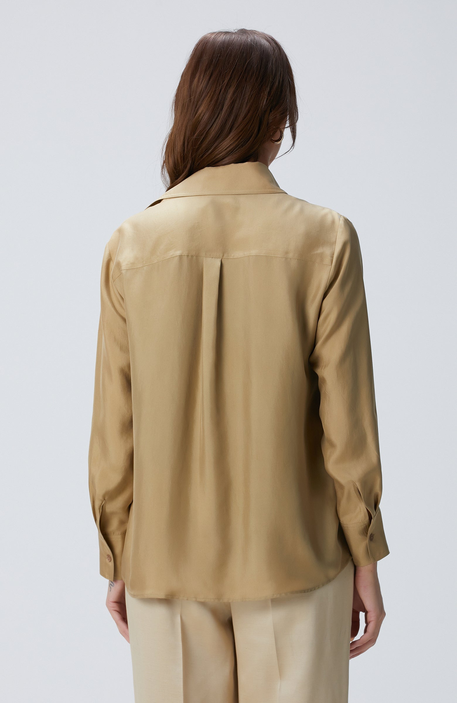 WOMEN'S Limited Light Khaki Silk Shirt
