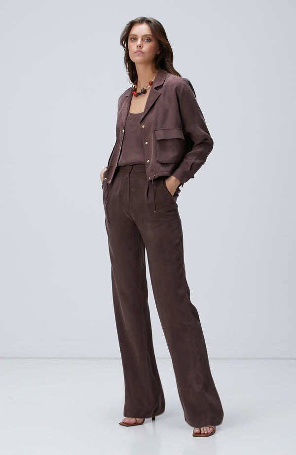 WOMEN'S Brown Cupro Pants