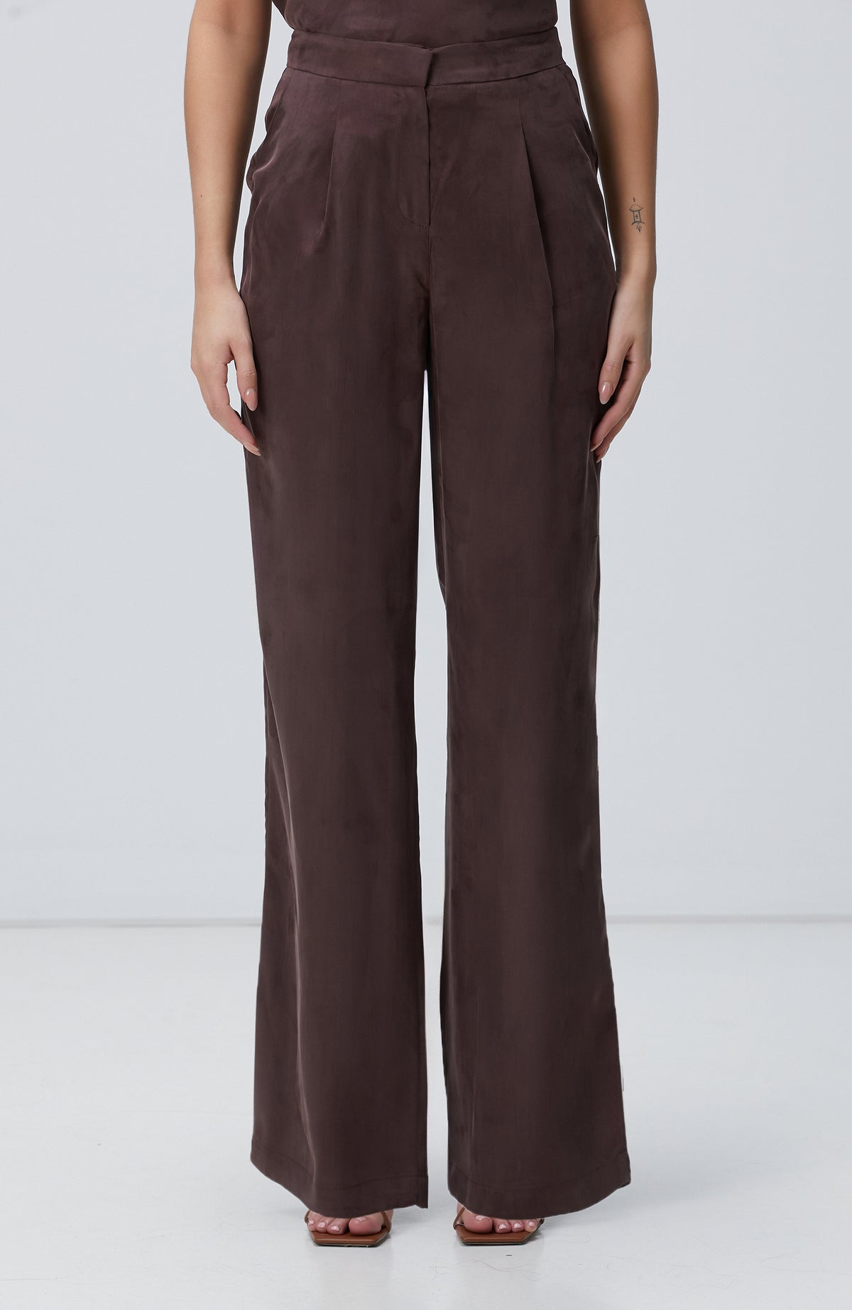 WOMEN'S Brown Cupro Pants