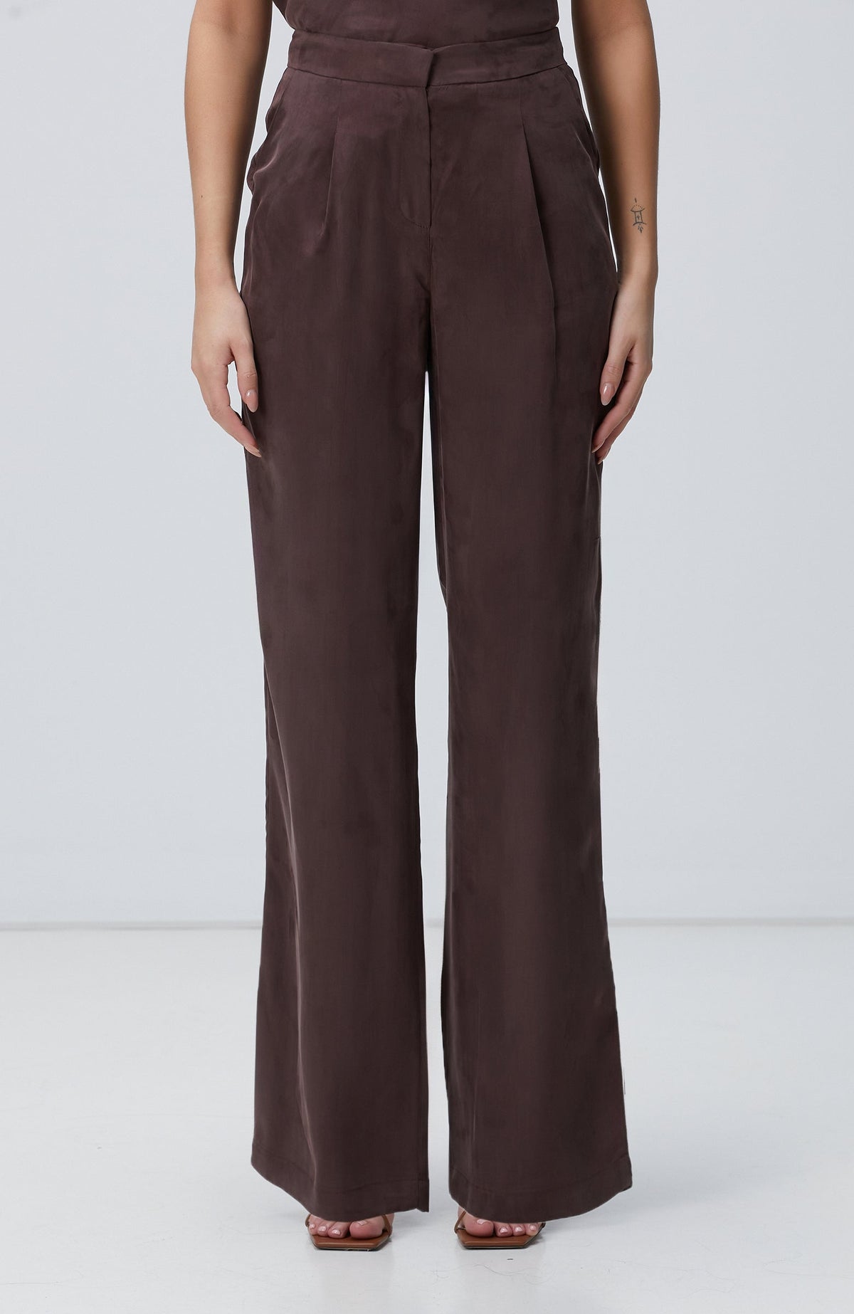 WOMEN'S Brown Cupro Pants