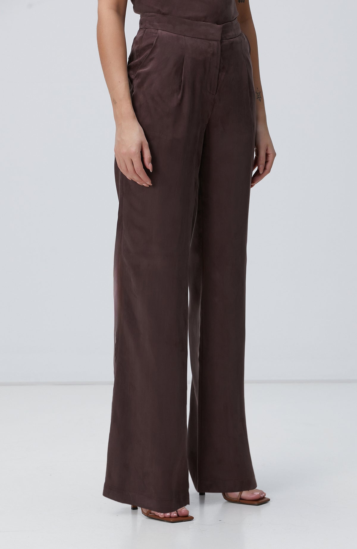 WOMEN'S Brown Cupro Pants