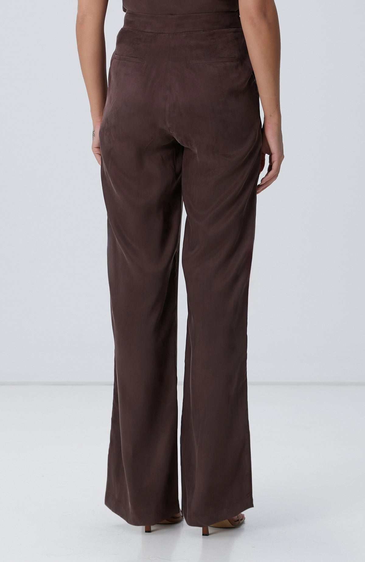 WOMEN'S Brown Cupro Pants