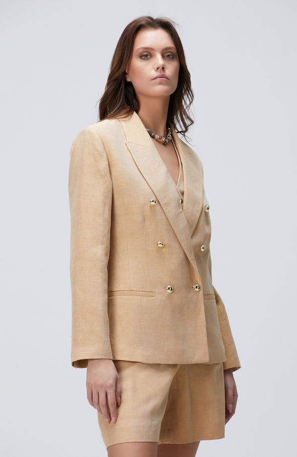 WOMEN'S Limited Light Beige Linen Blend Jacket