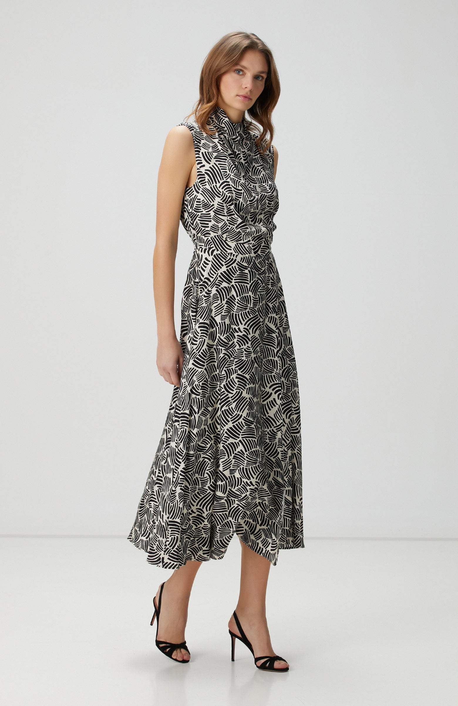 WOMEN'S Patterned Midi Dress