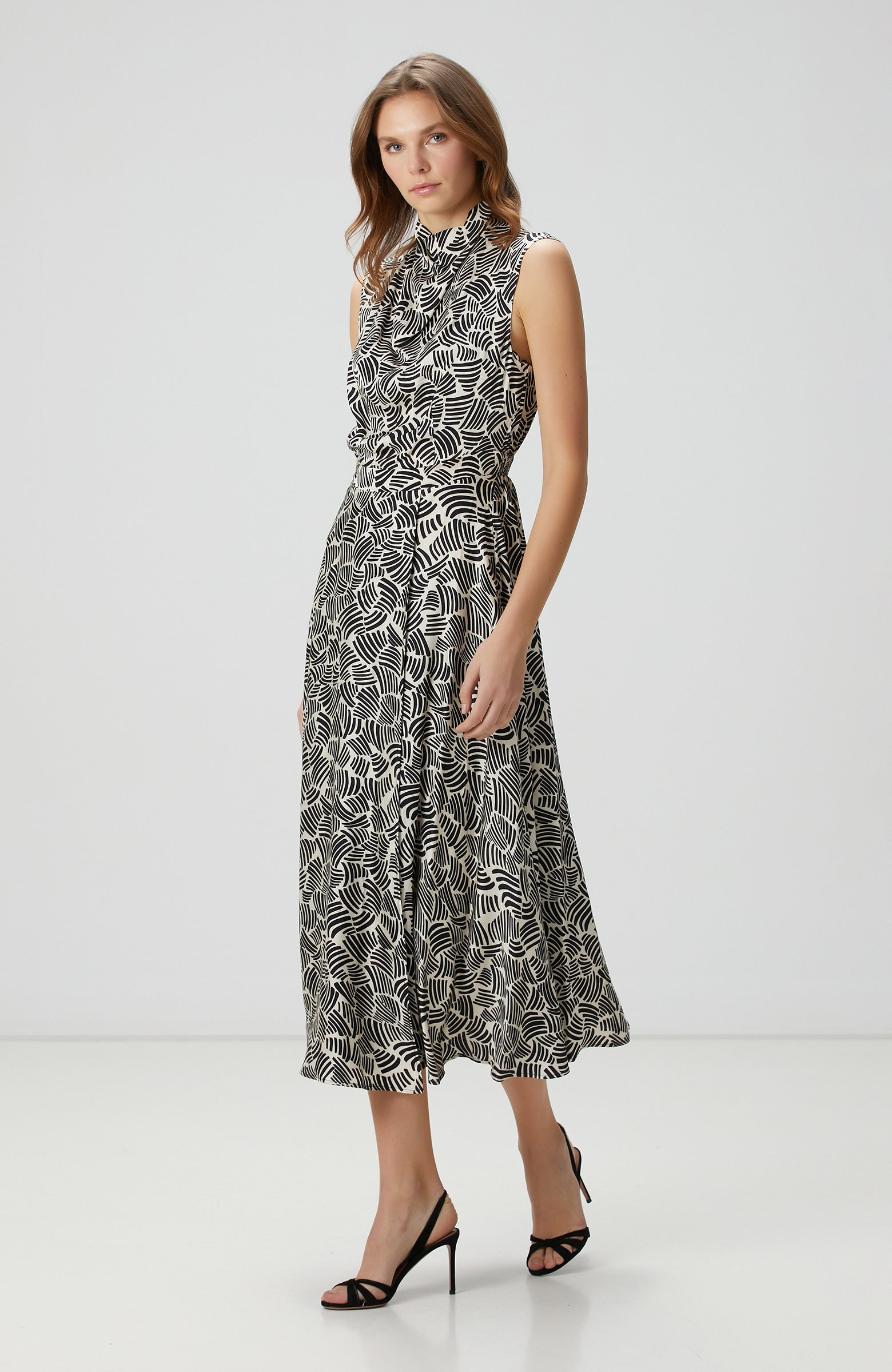 WOMEN'S Patterned Midi Dress
