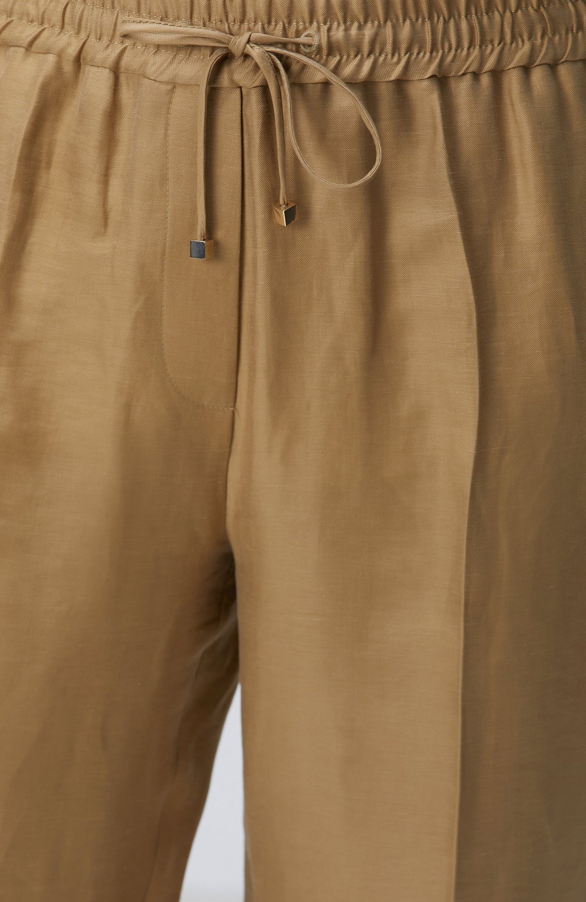 WOMEN'S Limited Oil Green Linen Blend Pants