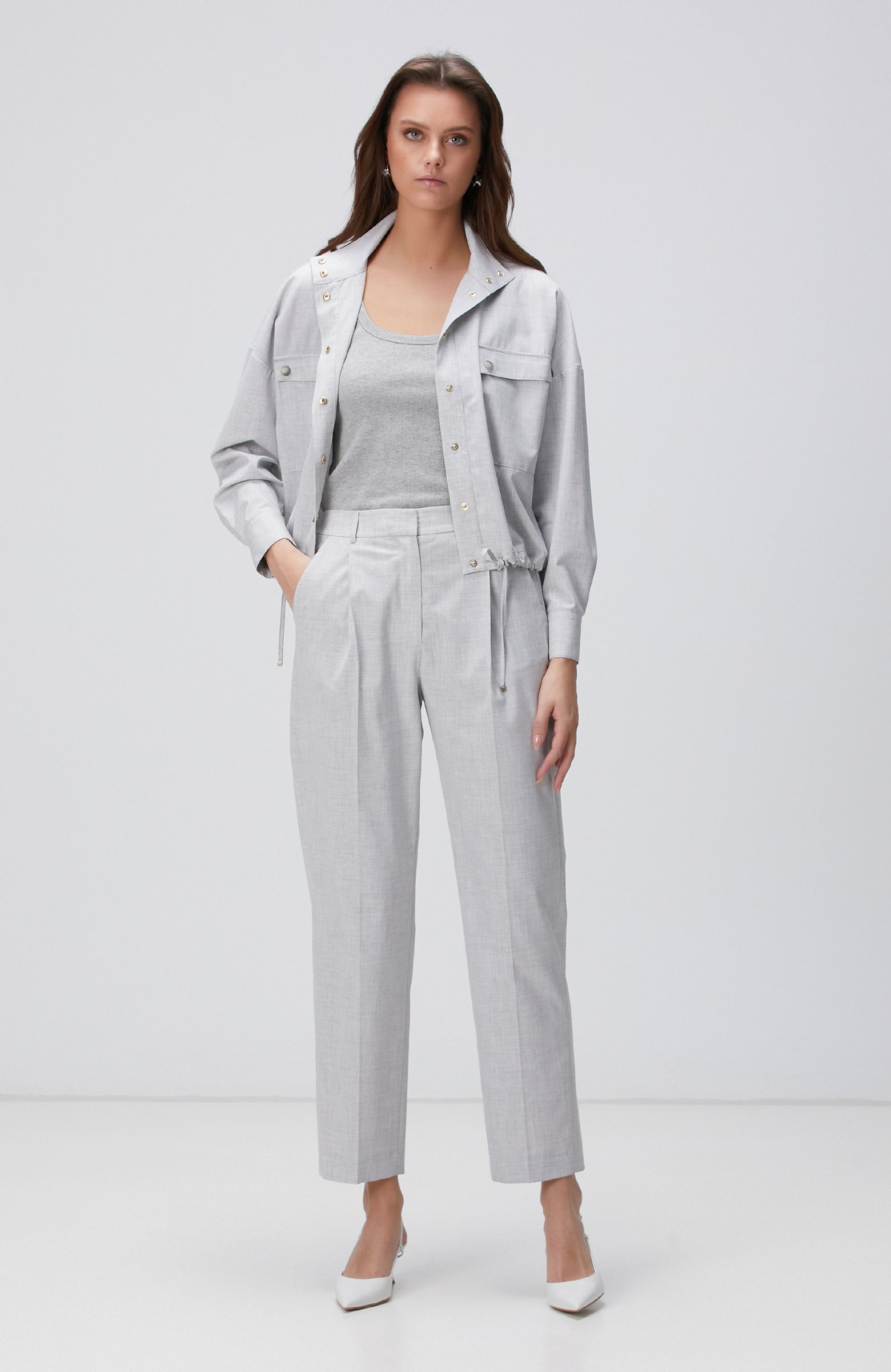 WOMEN'S Light Grey Trousers