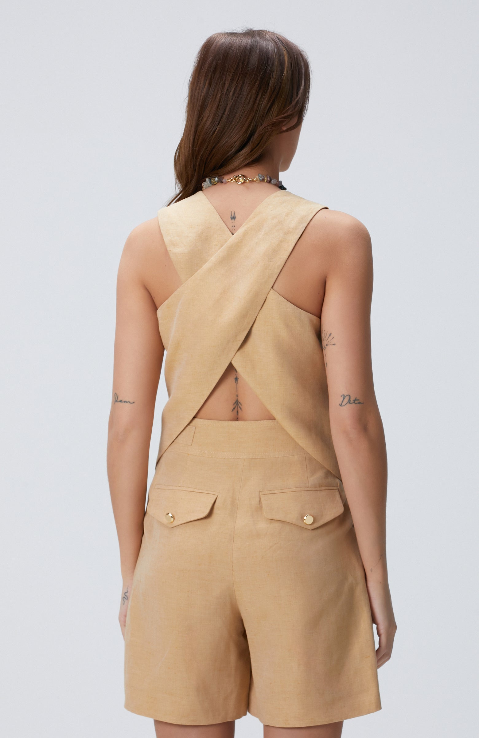 WOMEN'S Linen Blend Vest