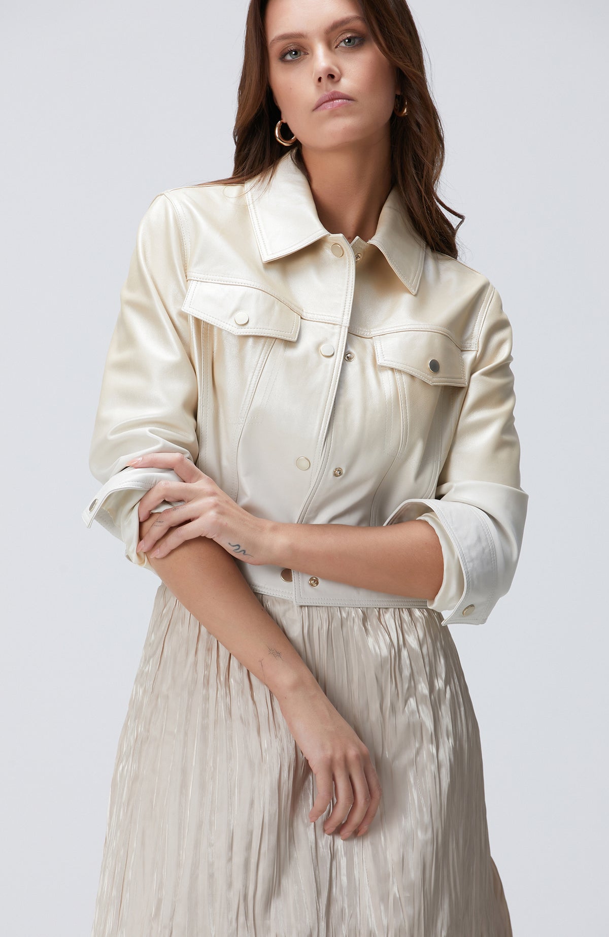 WOMEN'S Gradient Leather Jacket