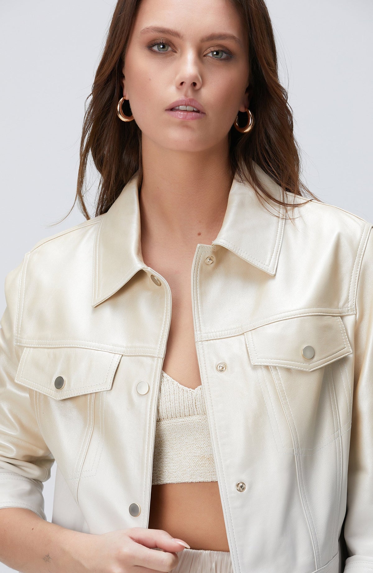 WOMEN'S Gradient Leather Jacket