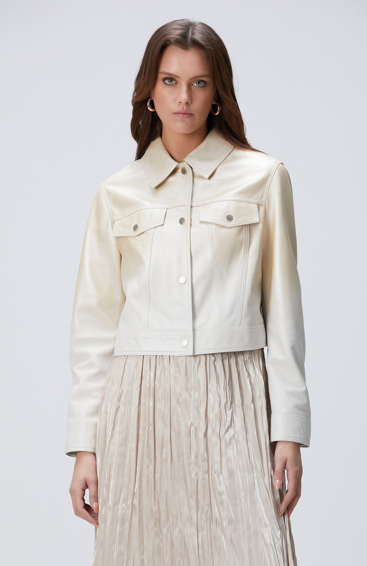 WOMEN'S Gradient Leather Jacket