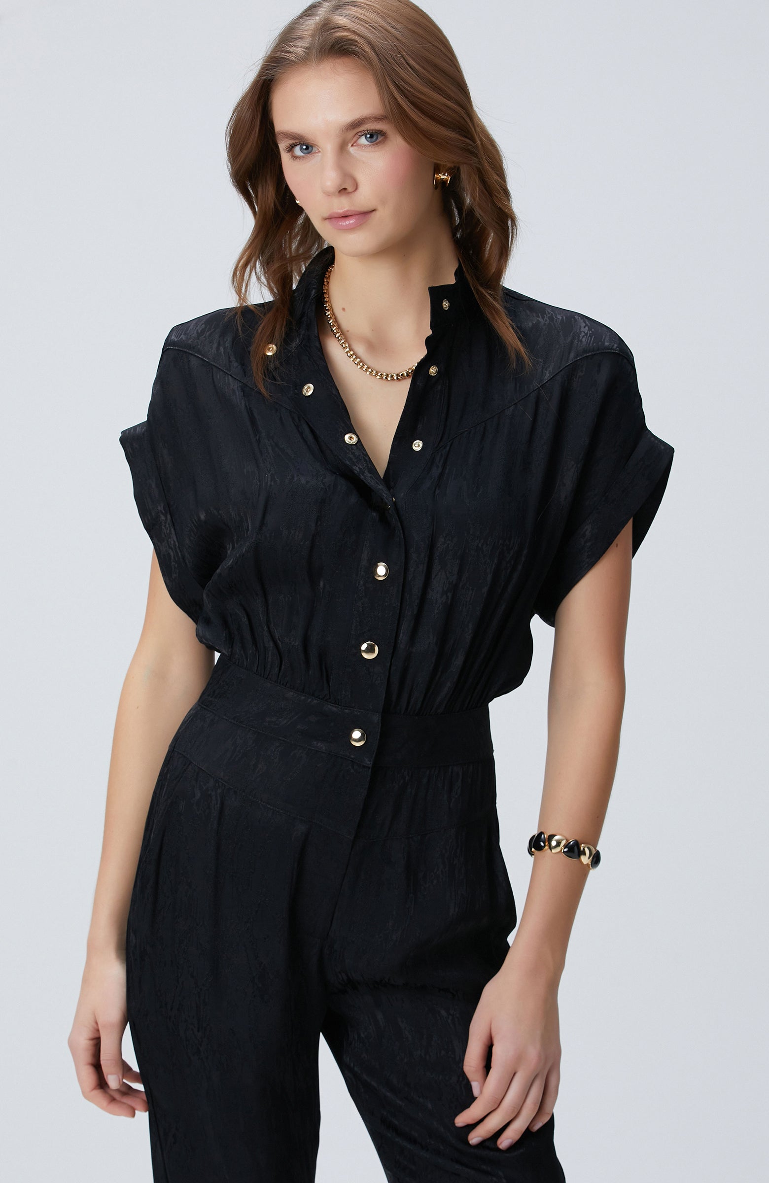 WOMEN'S Jacquard Patterned Jumpsuit