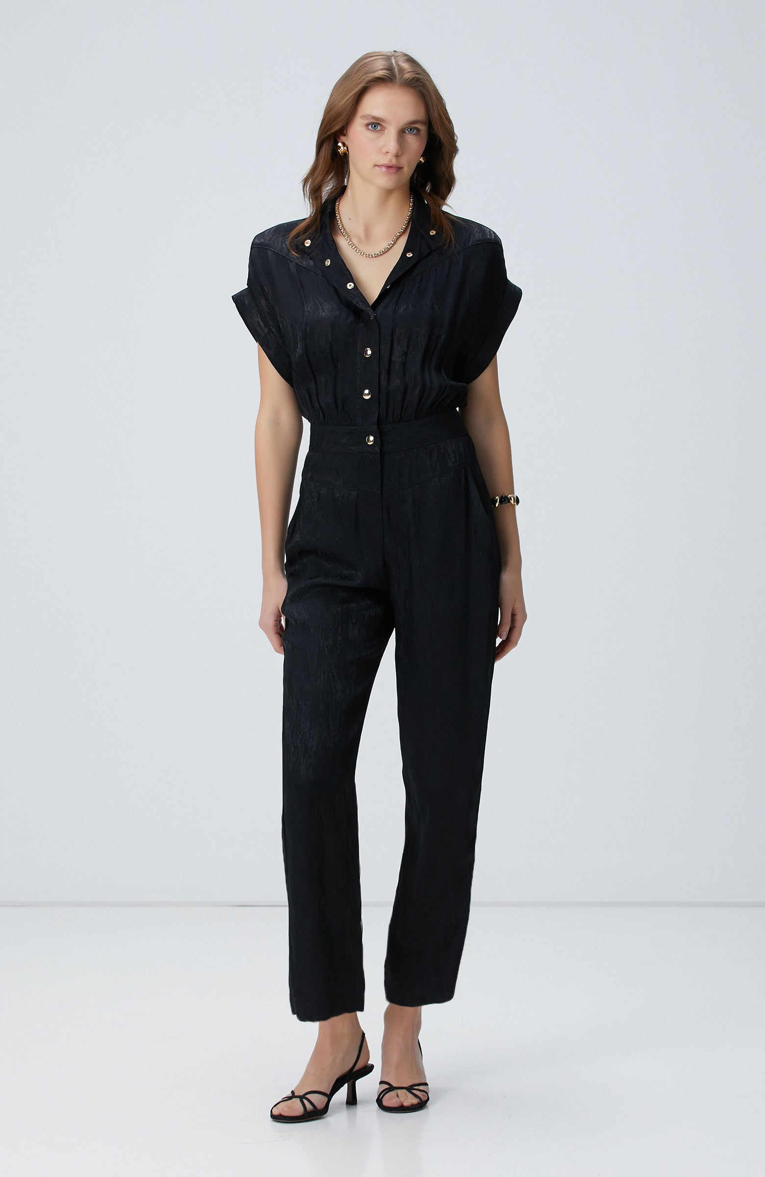 WOMEN'S Jacquard Patterned Jumpsuit