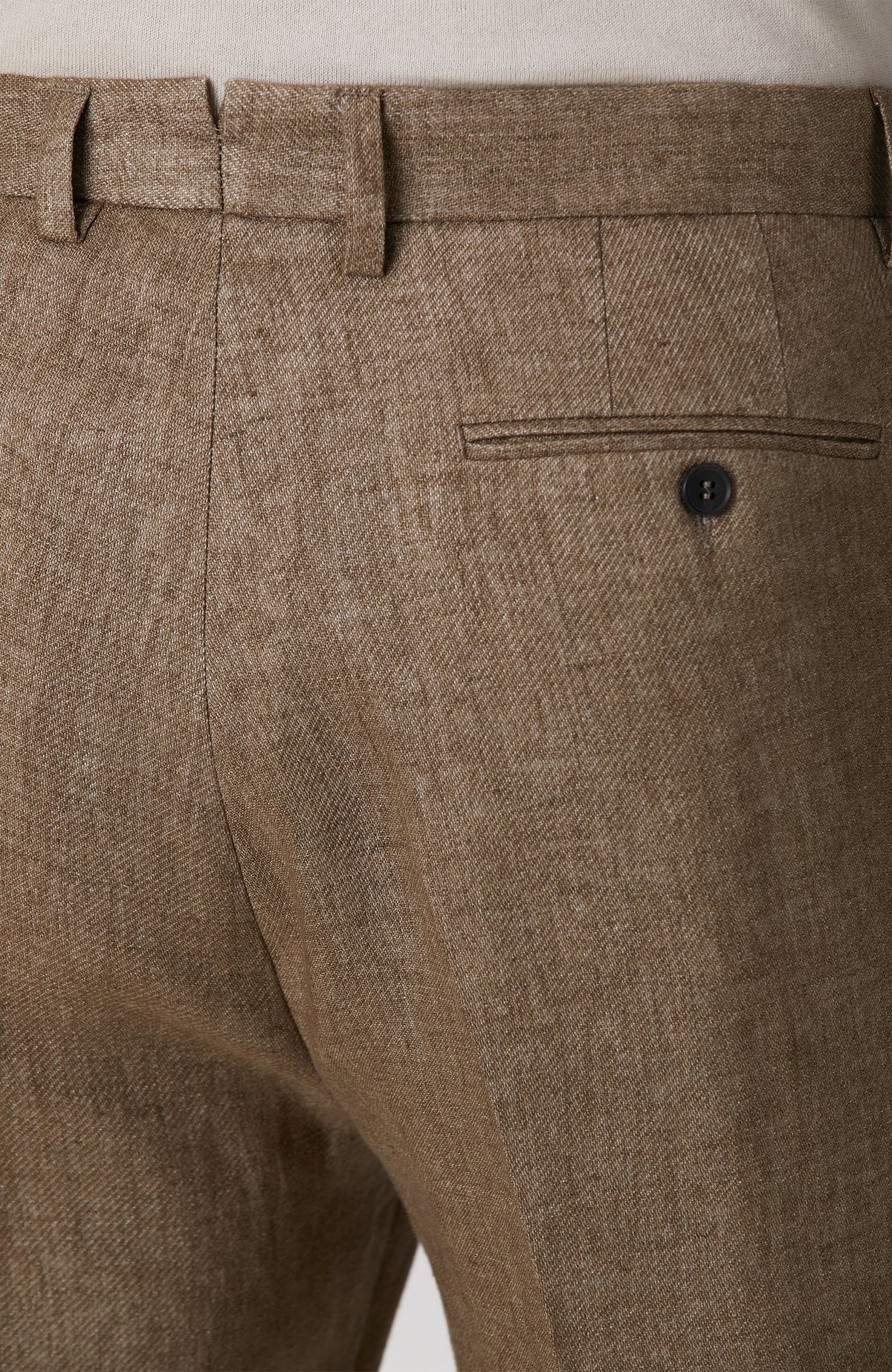 MEN'S Camel Linen Blend Pants
