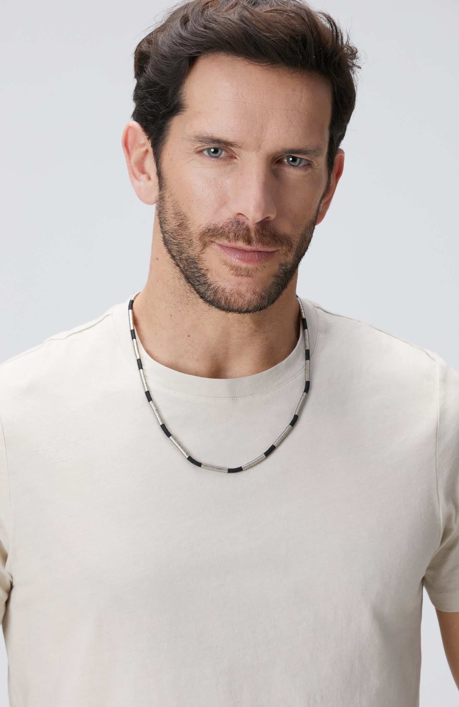 MEN'S Silver Hematite Necklace