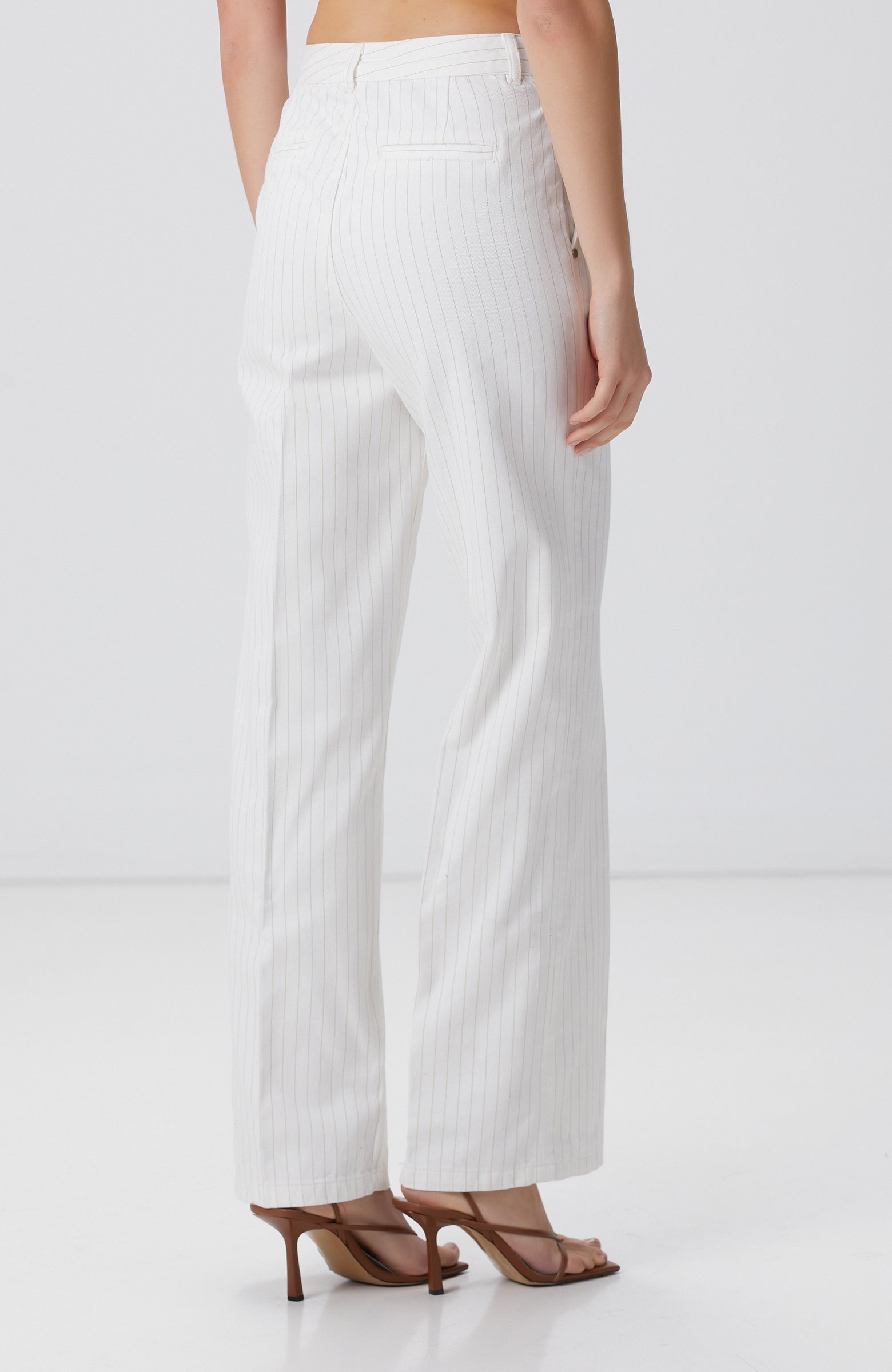 WOMEN'S Off-White Striped Denim Pants