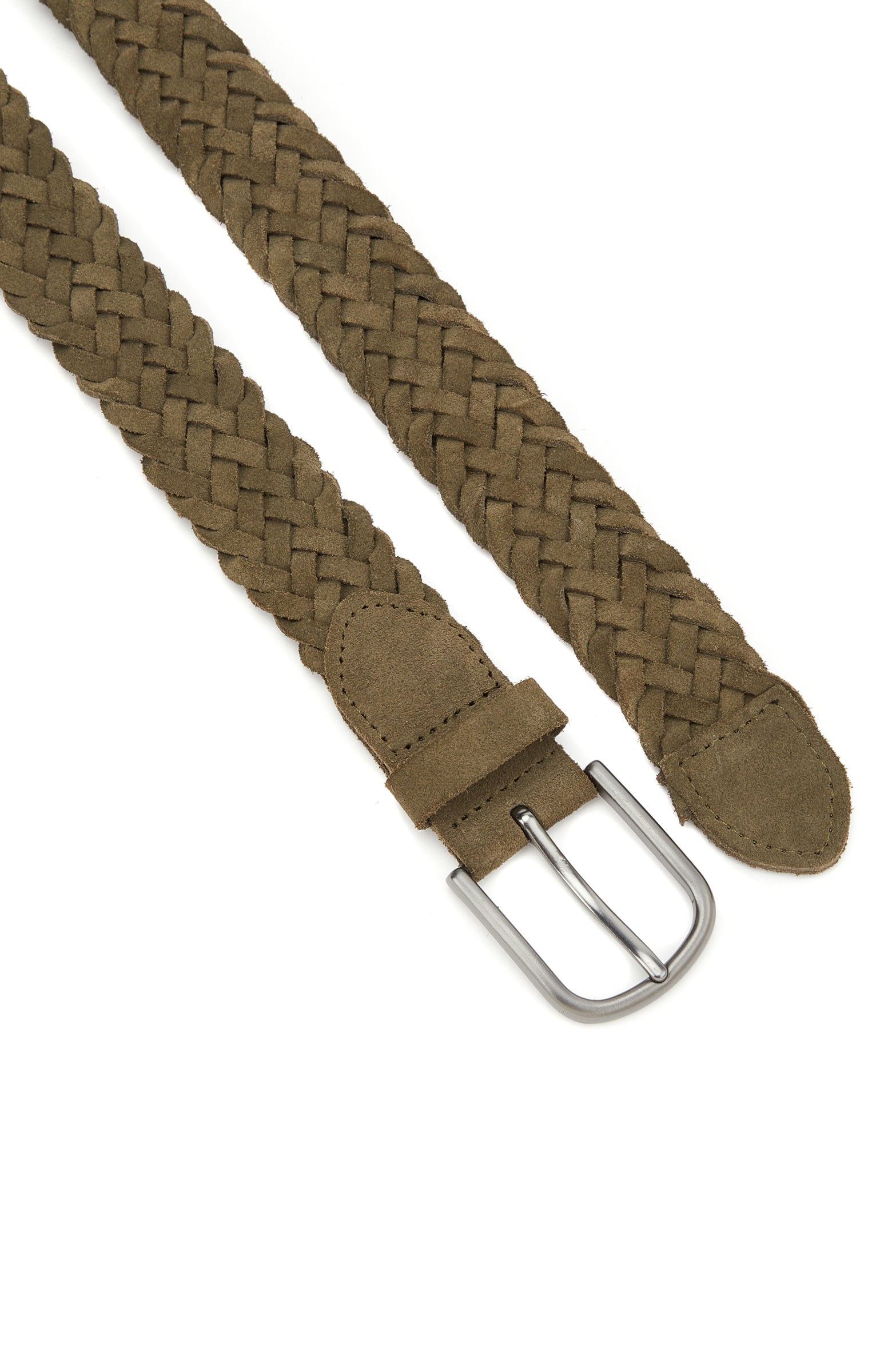 MEN'S Khaki Knit Suede Belt