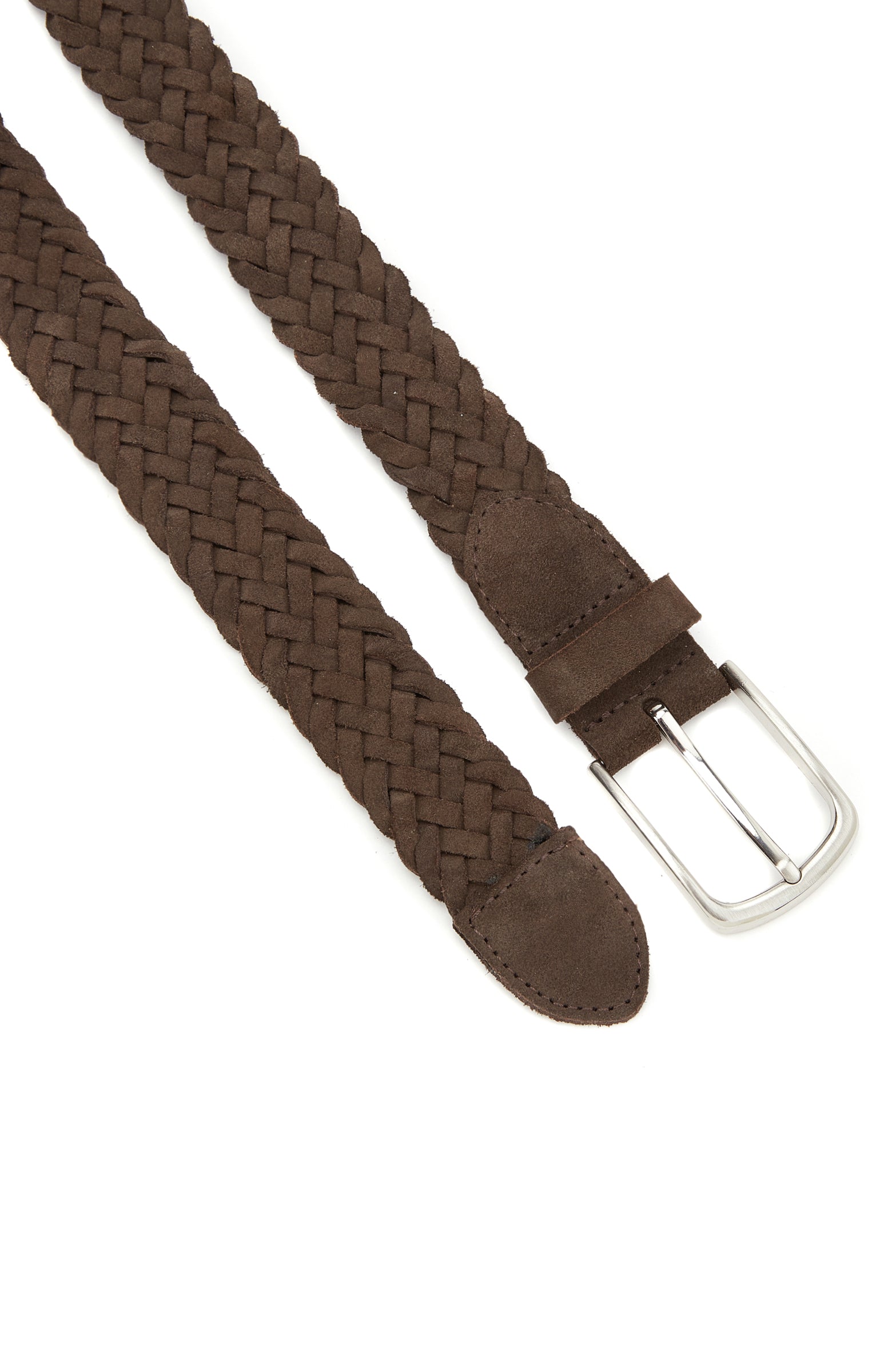 MEN'S Brown Knit Suede Belt