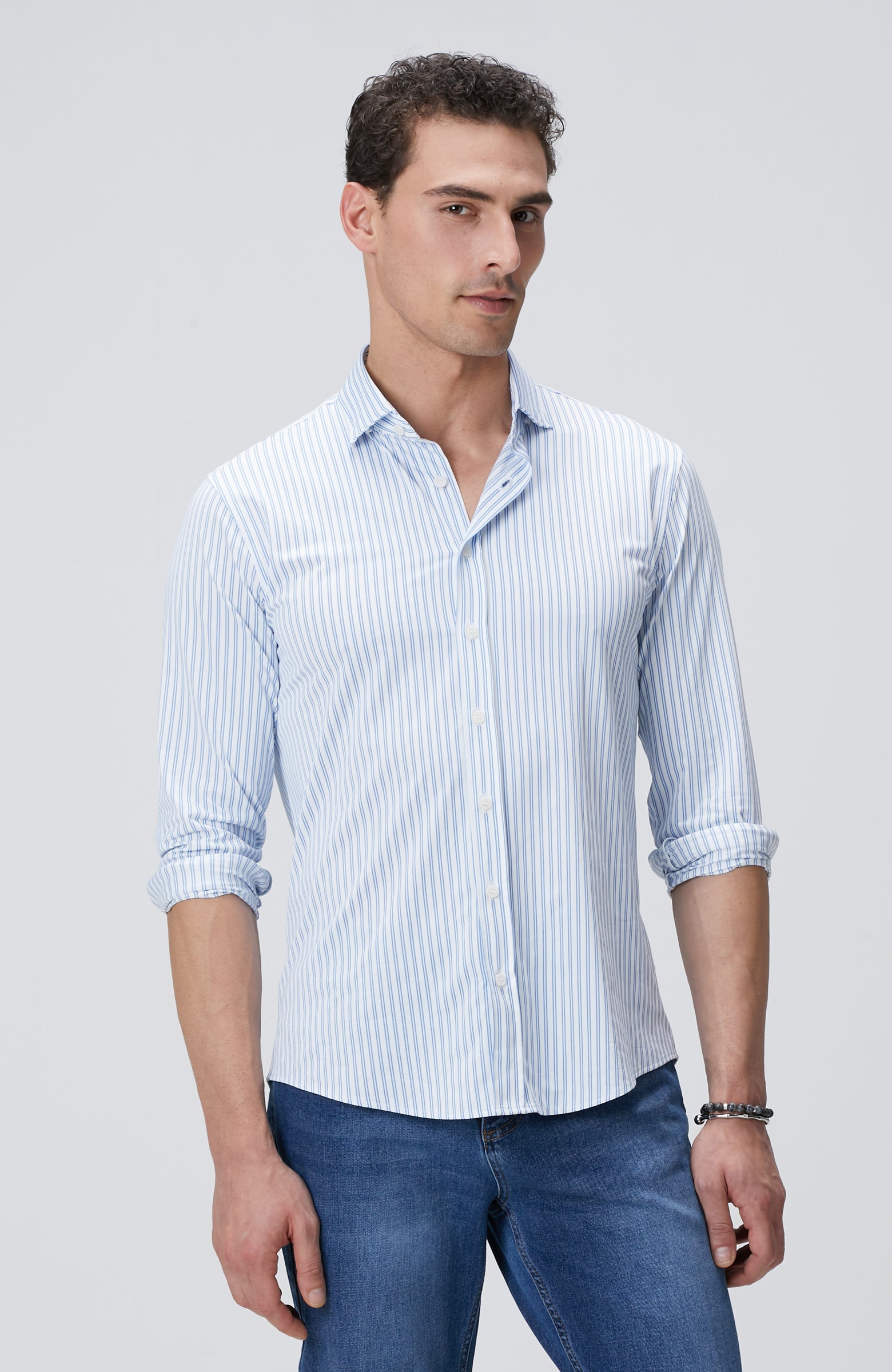 MEN'S N-Tech Blue White Shirt
