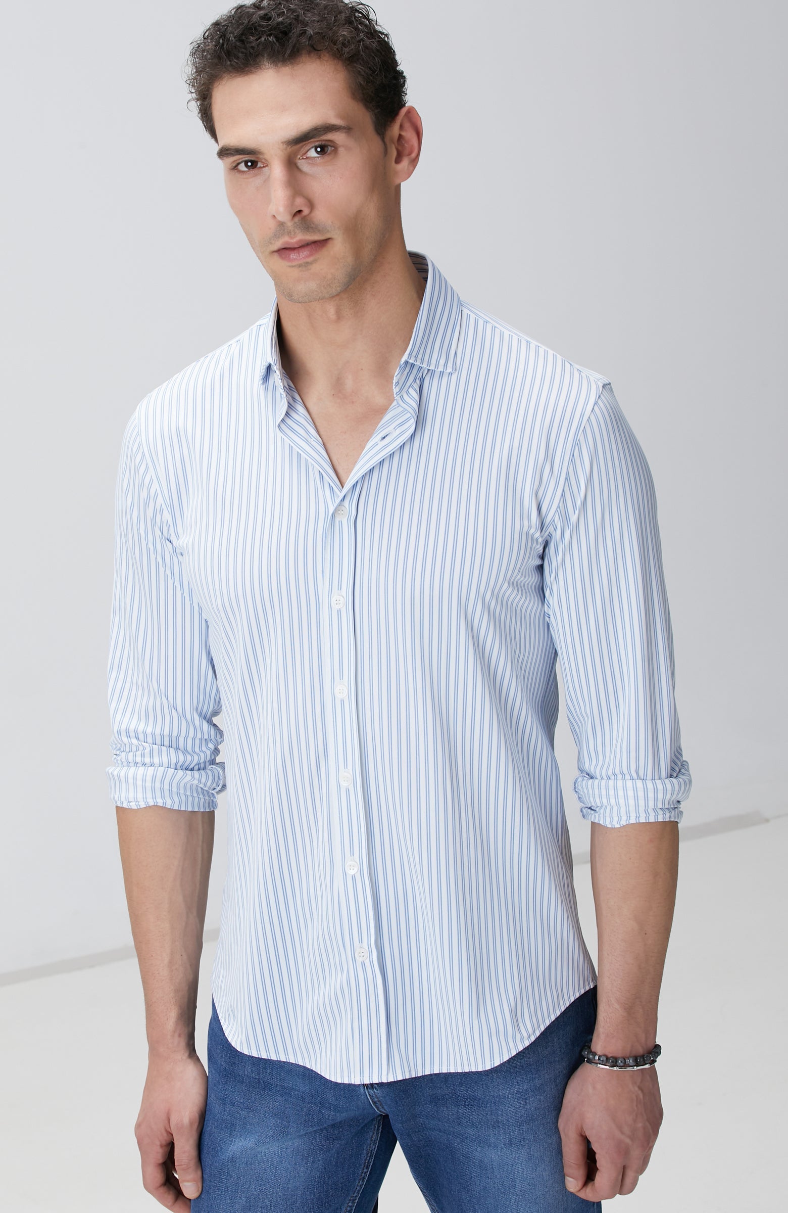 MEN'S N-Tech Blue White Shirt