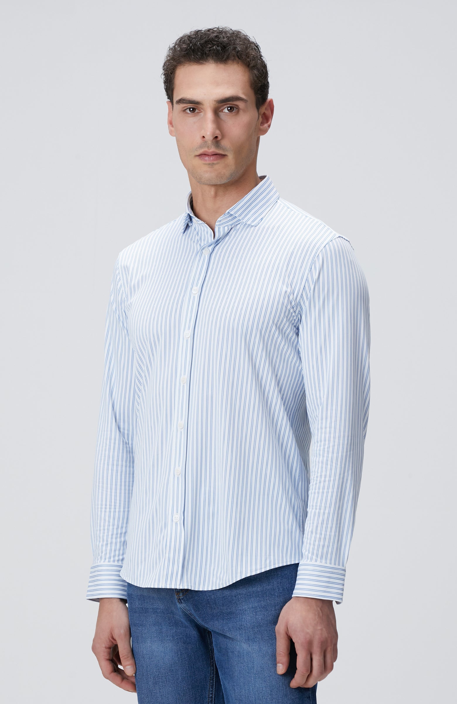 MEN'S N-Tech Blue White Shirt