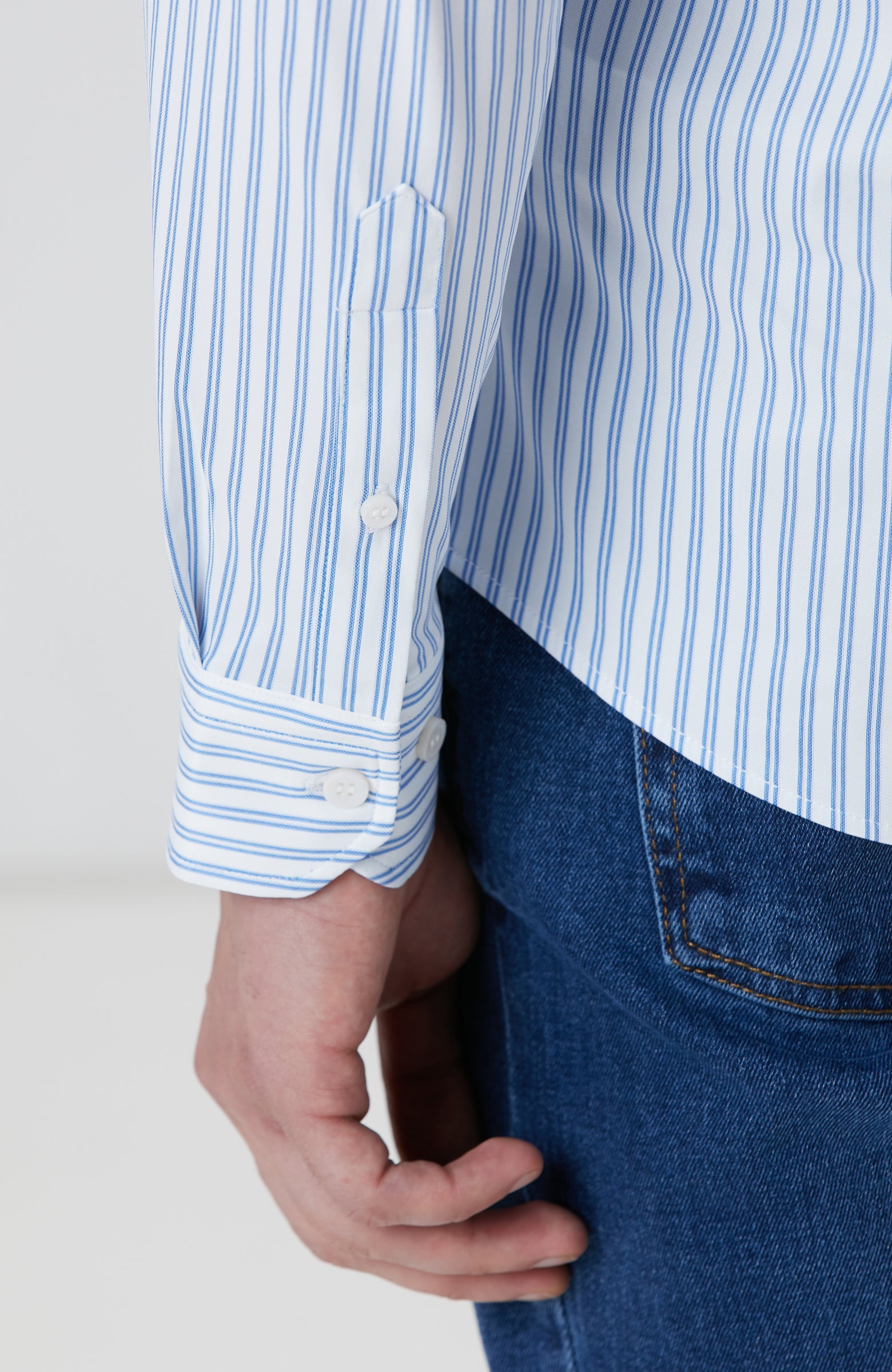 MEN'S N-Tech Blue White Shirt