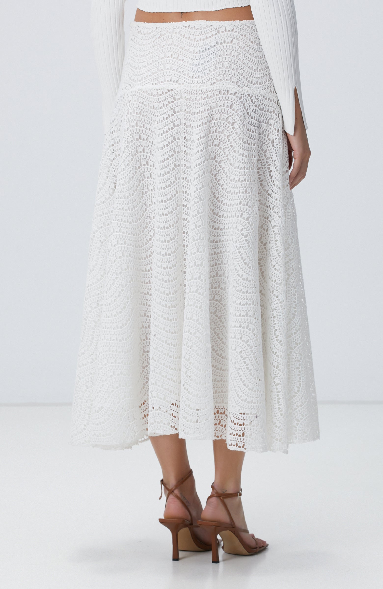 WOMEN'S Patterned Midi Skirt