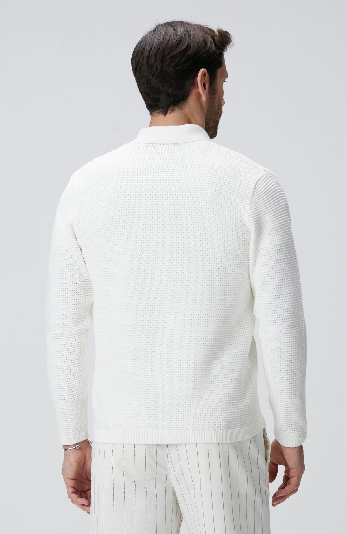 MEN'S White Cardigan