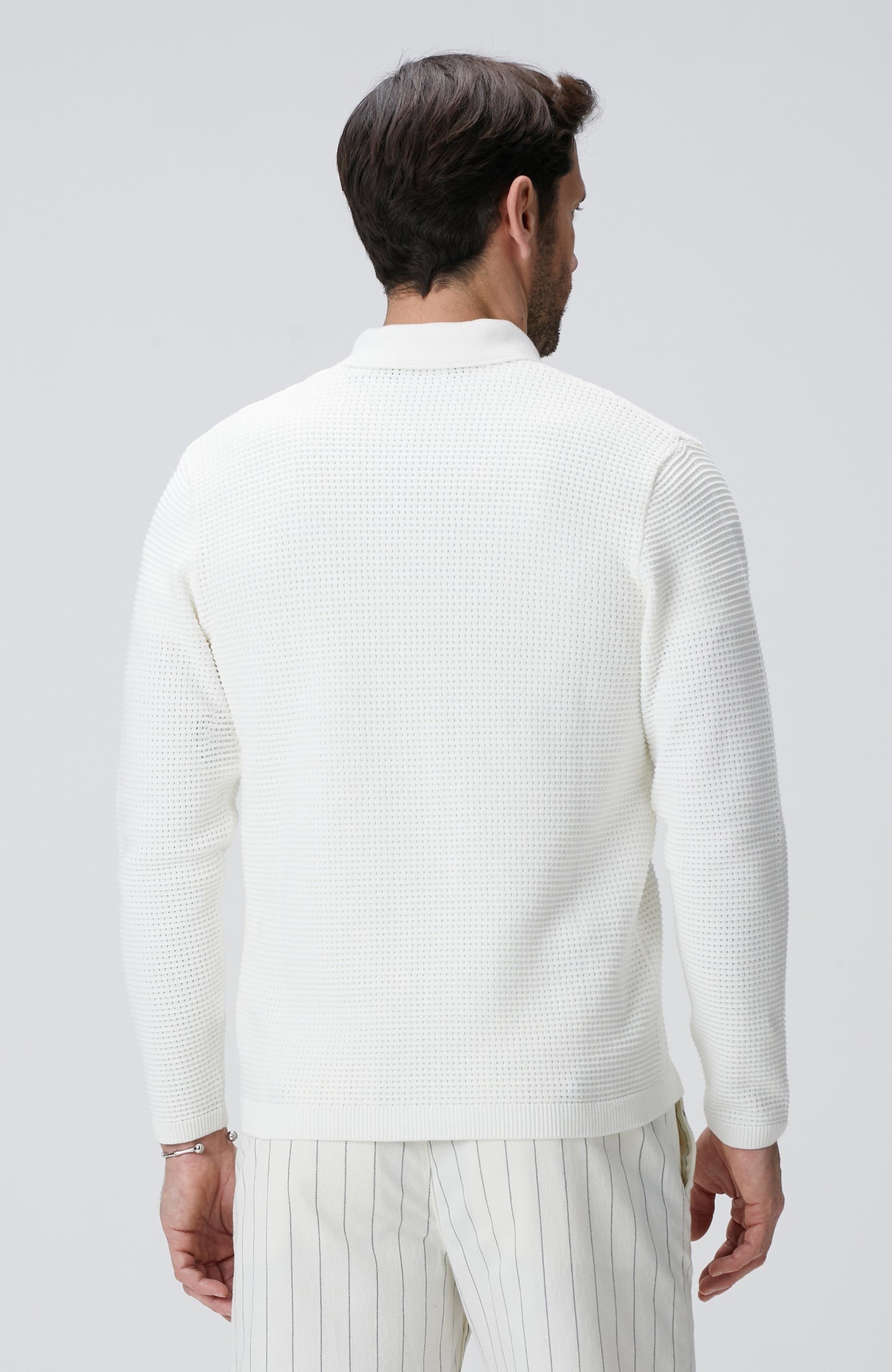 MEN'S White Cardigan