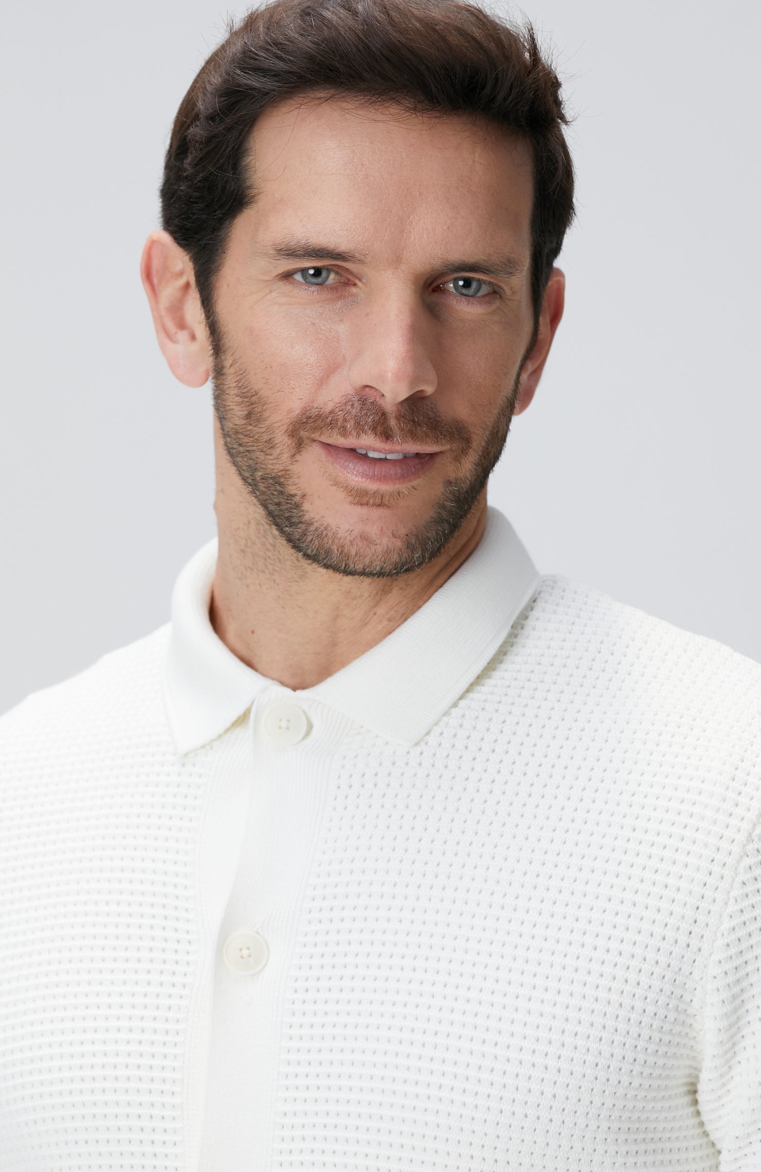 MEN'S White Cardigan