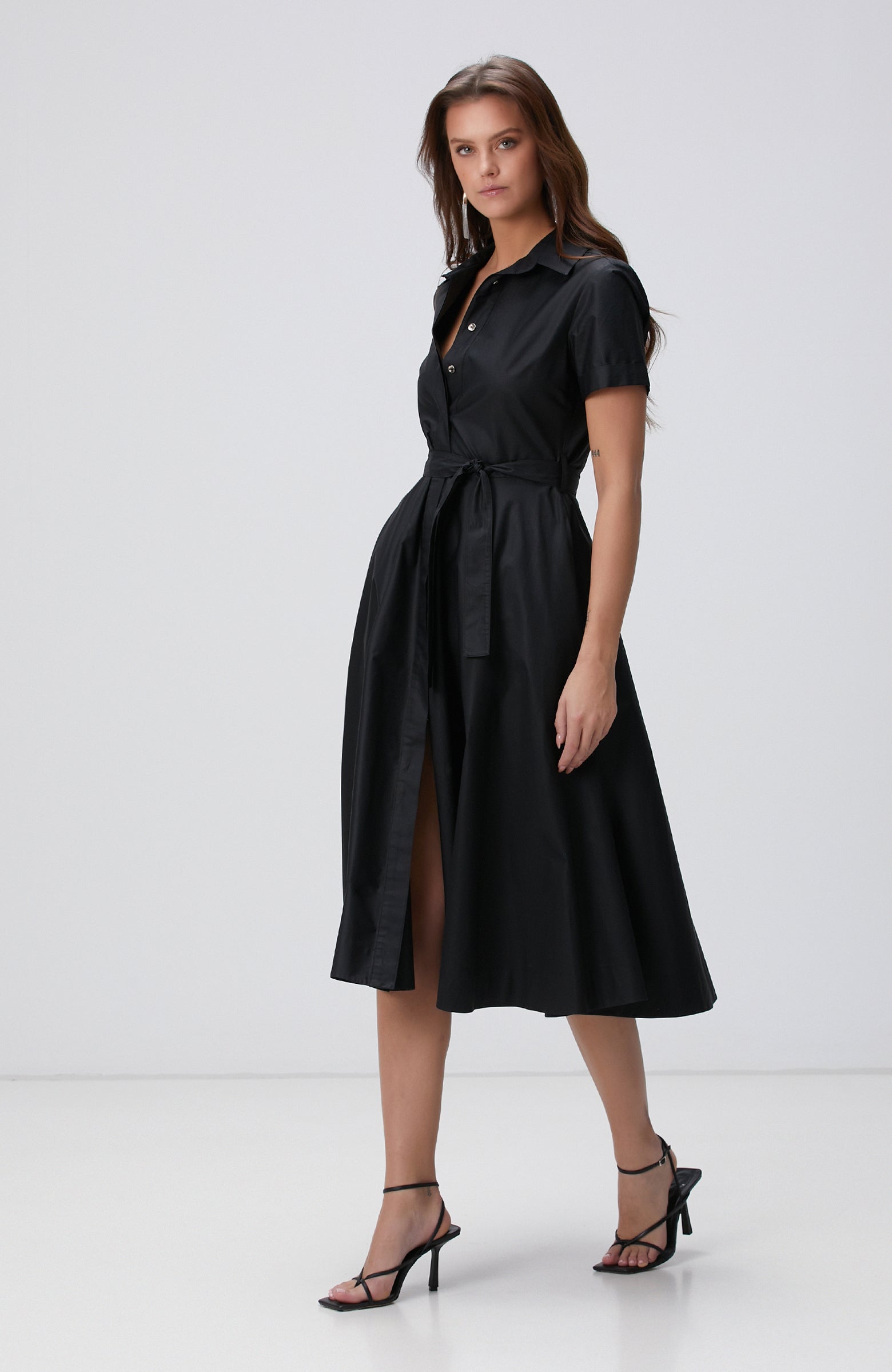 WOMEN'S Black Midi Dress