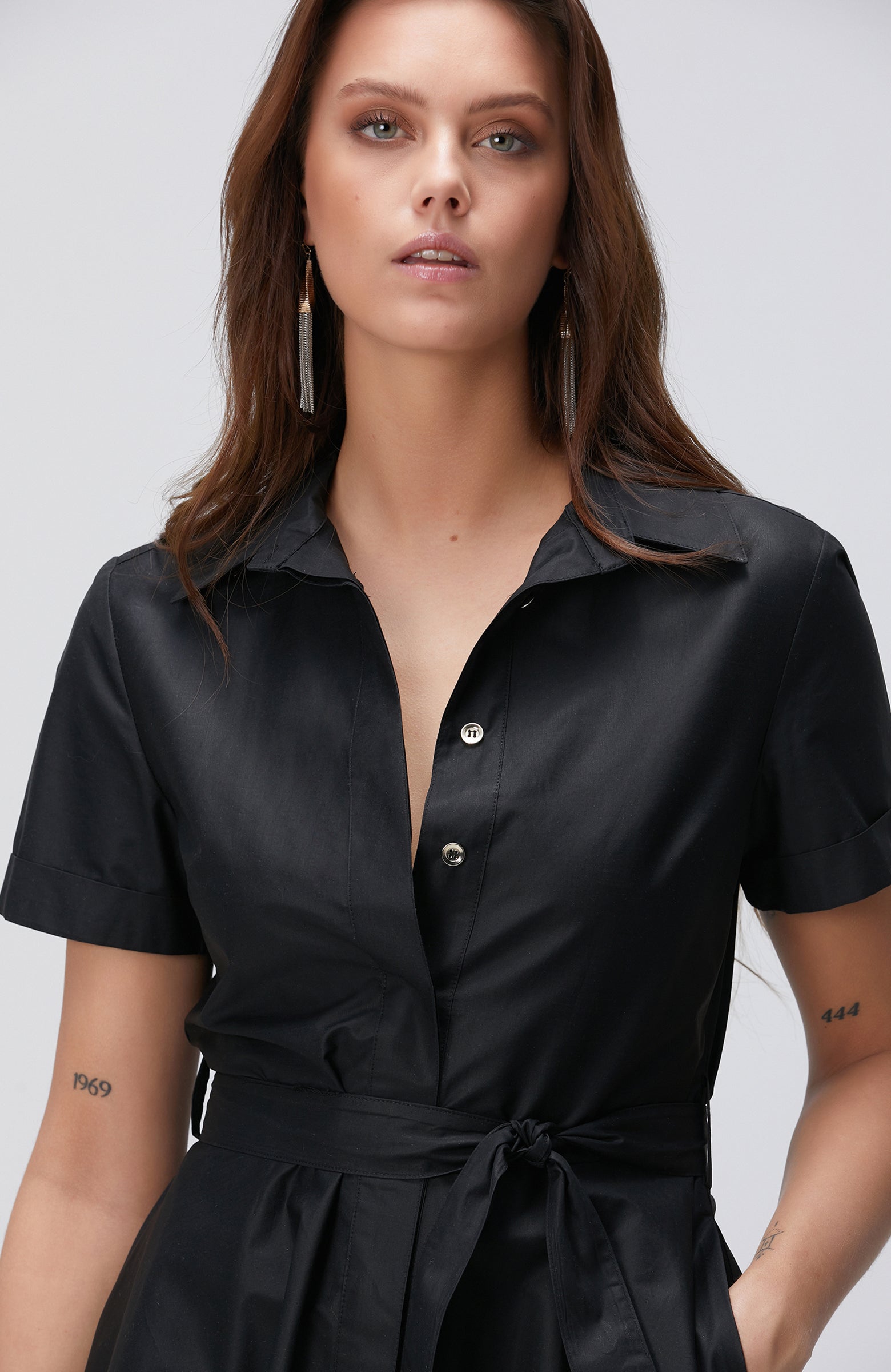 WOMEN'S Black Midi Dress