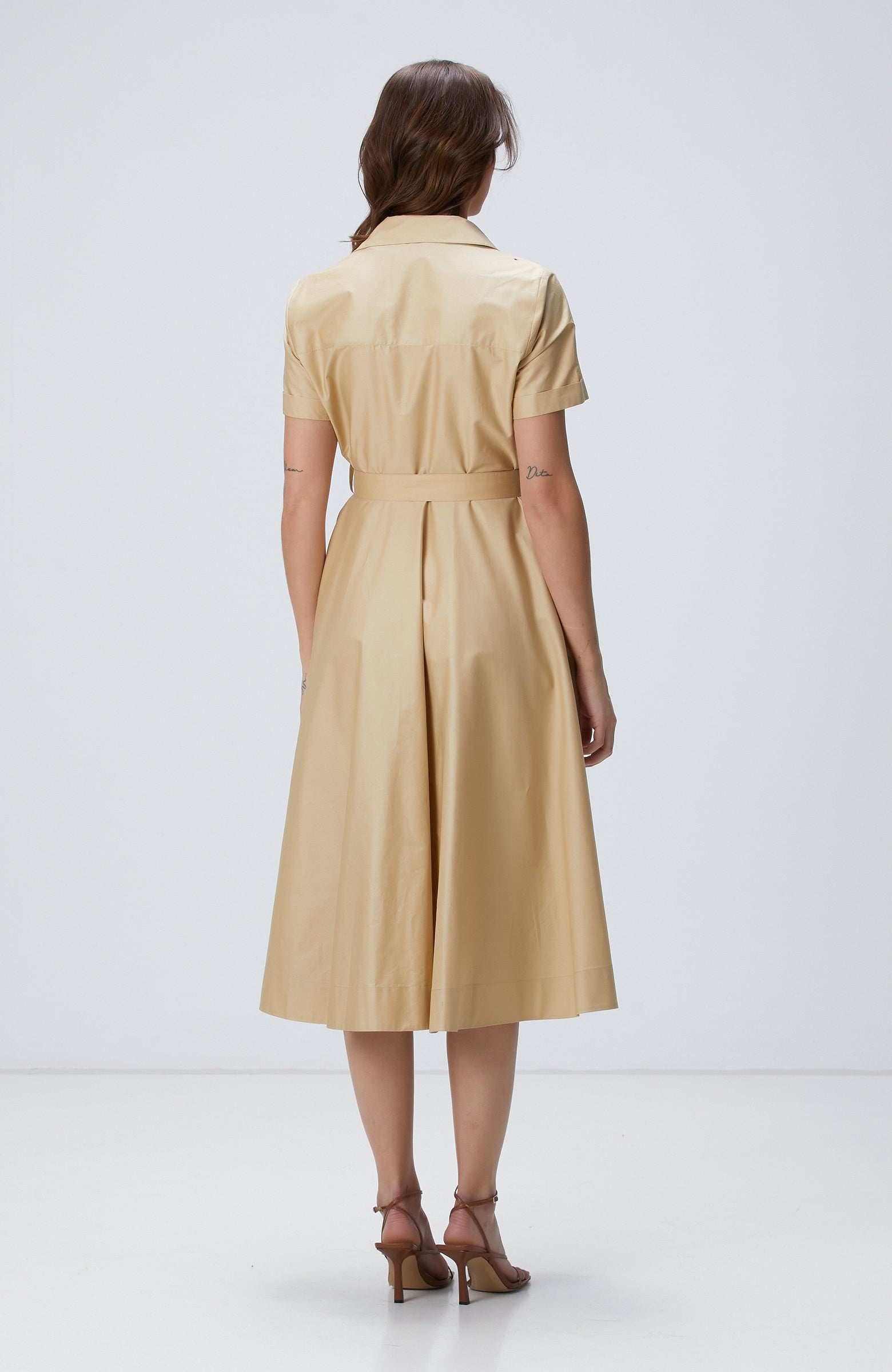 WOMEN'S Beige Midi Dress
