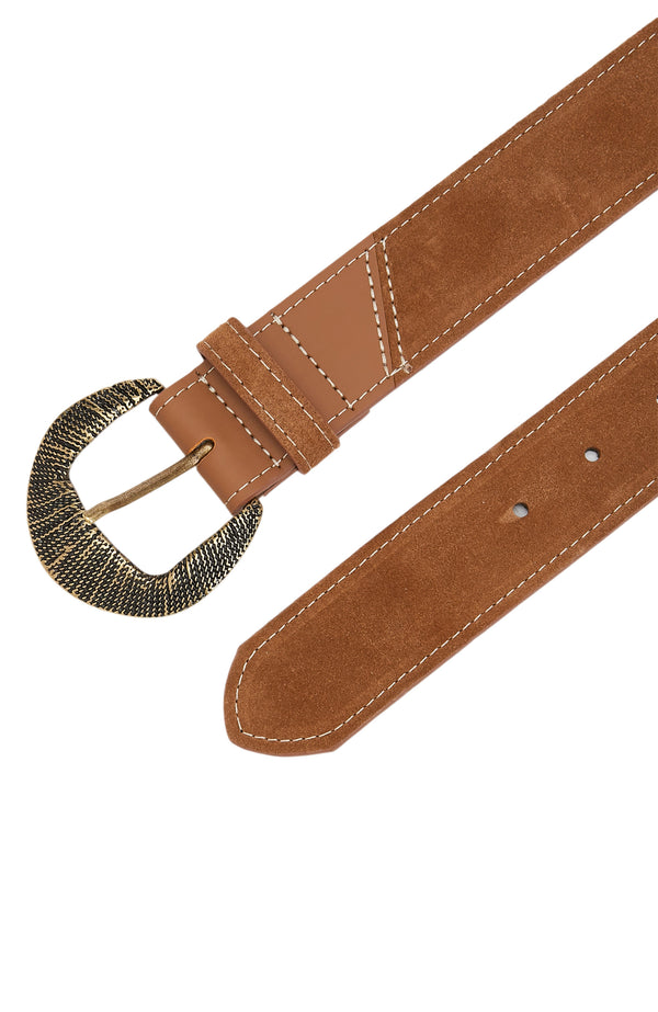 WOMEN'S Camel Suede Belt