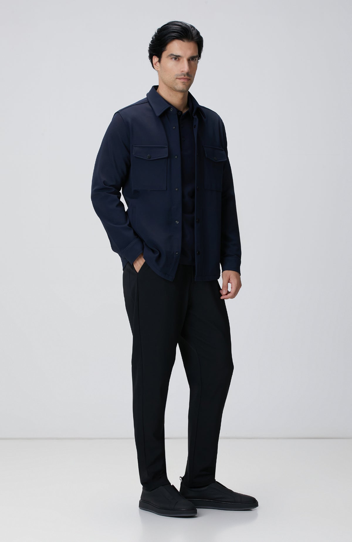 MEN'S Navy Blue N-Tech Polo Collar T-shirt