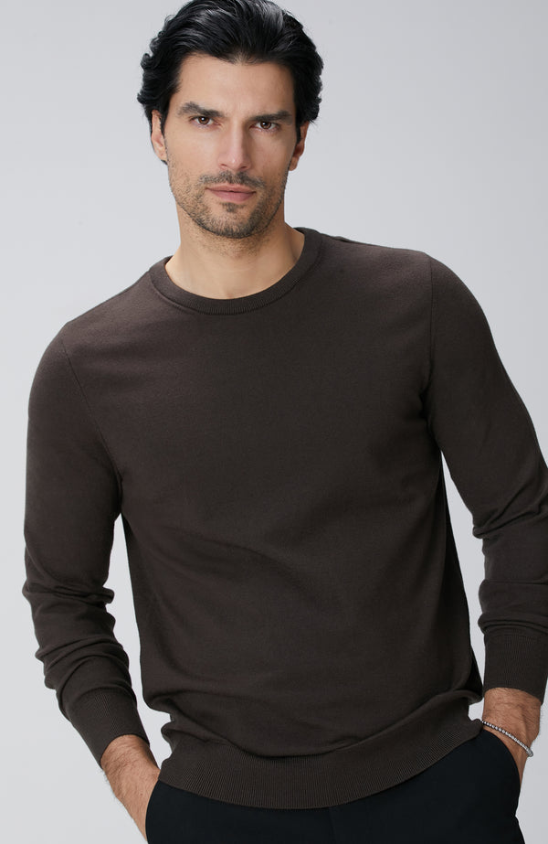 MEN'S Brown Knit Sweater