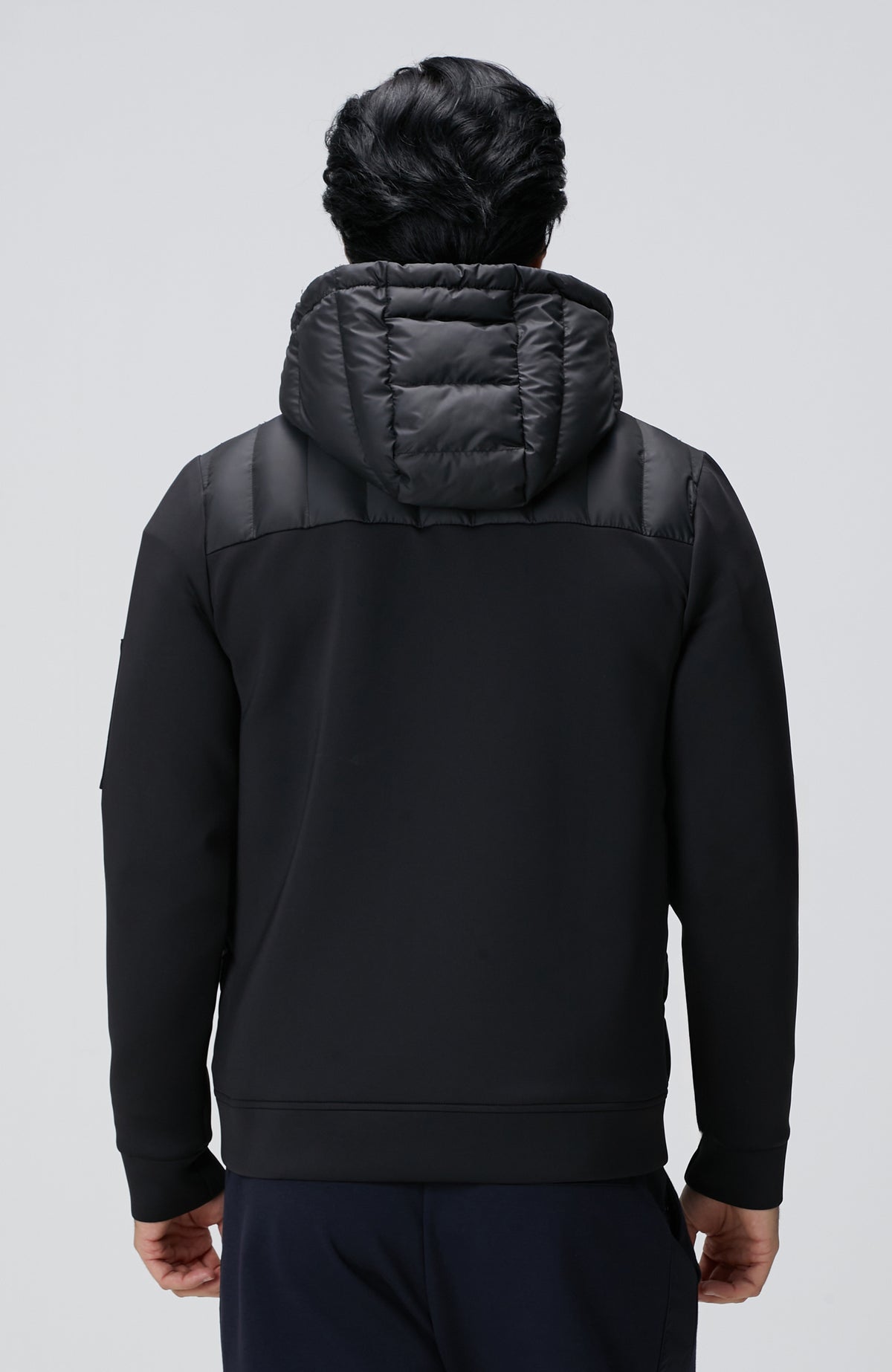 MEN'S N-Tech Black Hooded Puffer Coat