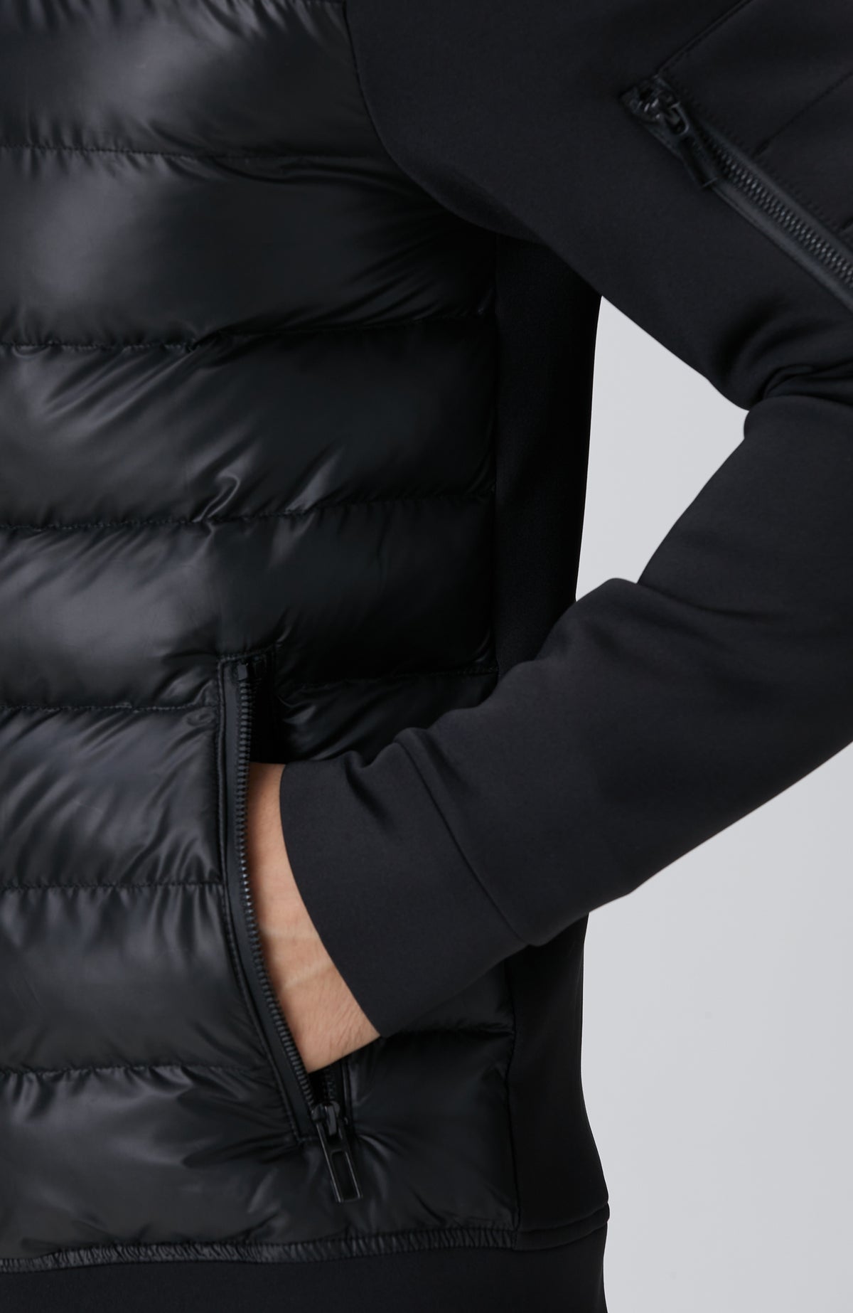 MEN'S N-Tech Black Hooded Puffer Coat