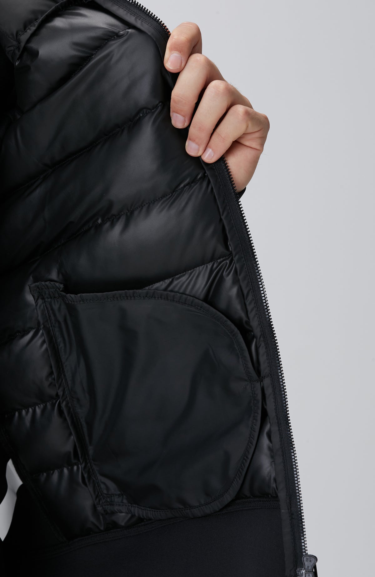 MEN'S N-Tech Black Hooded Puffer Coat